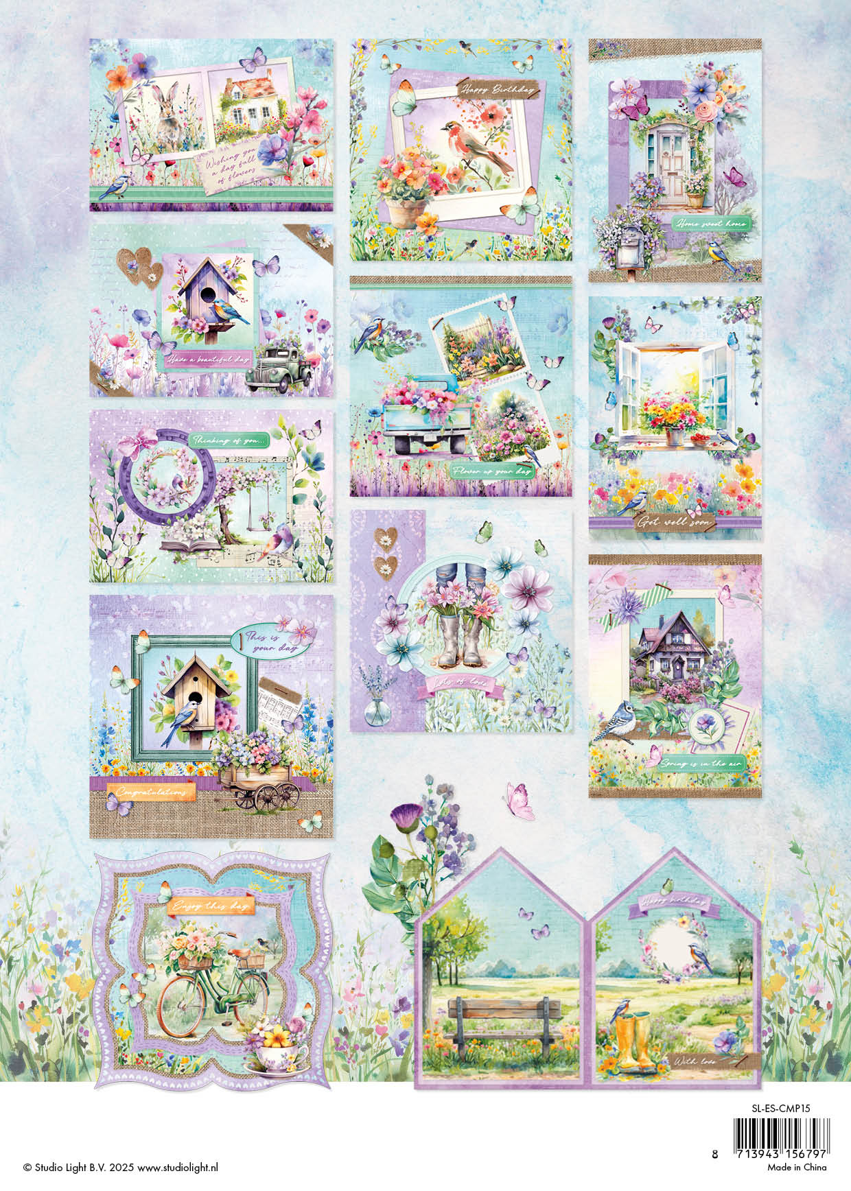 SL Card Making Pad Spring Serenade Essentials 14 SH