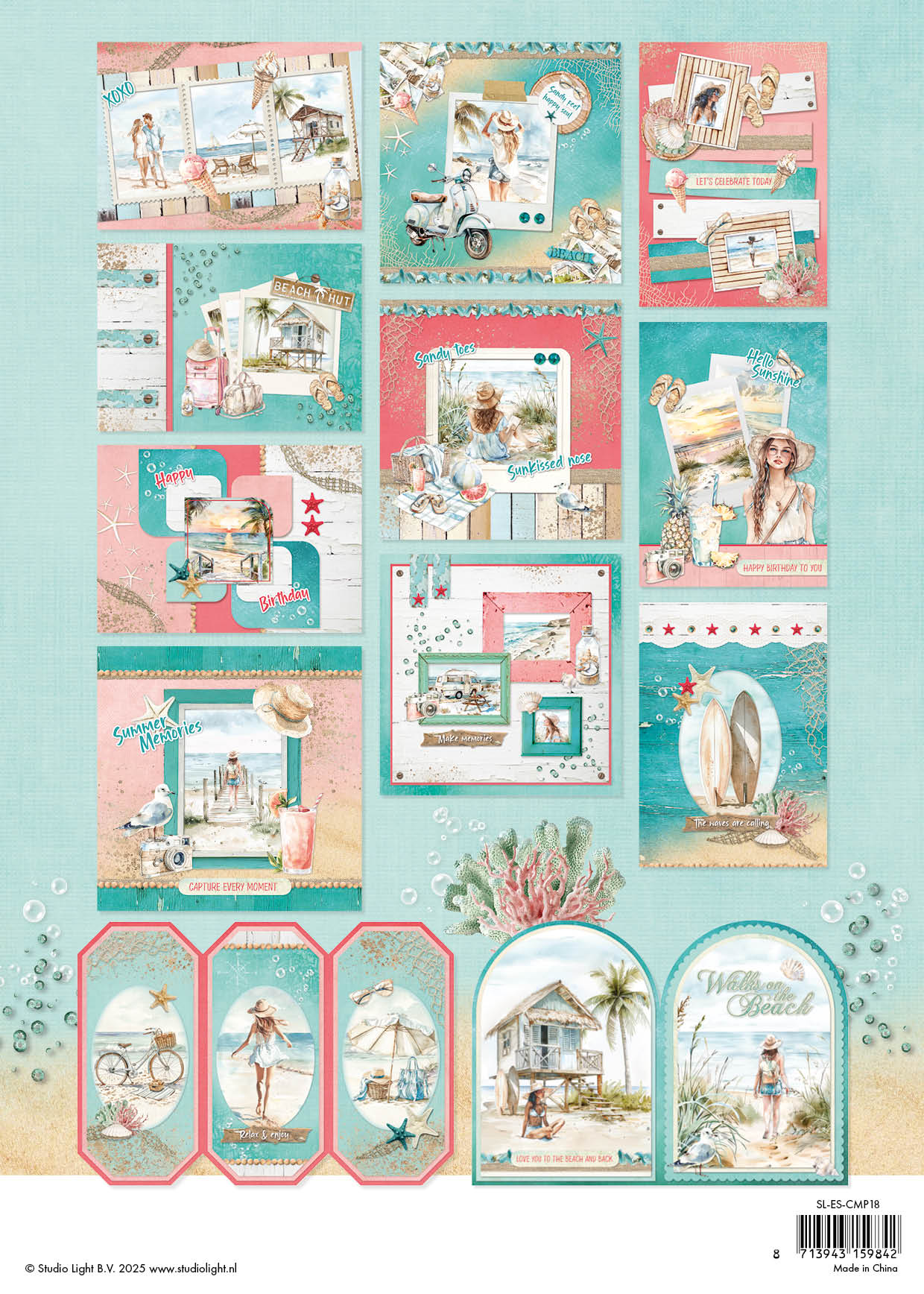 SL Card Making Pad Summer Celebration Essentials 14 Sheets