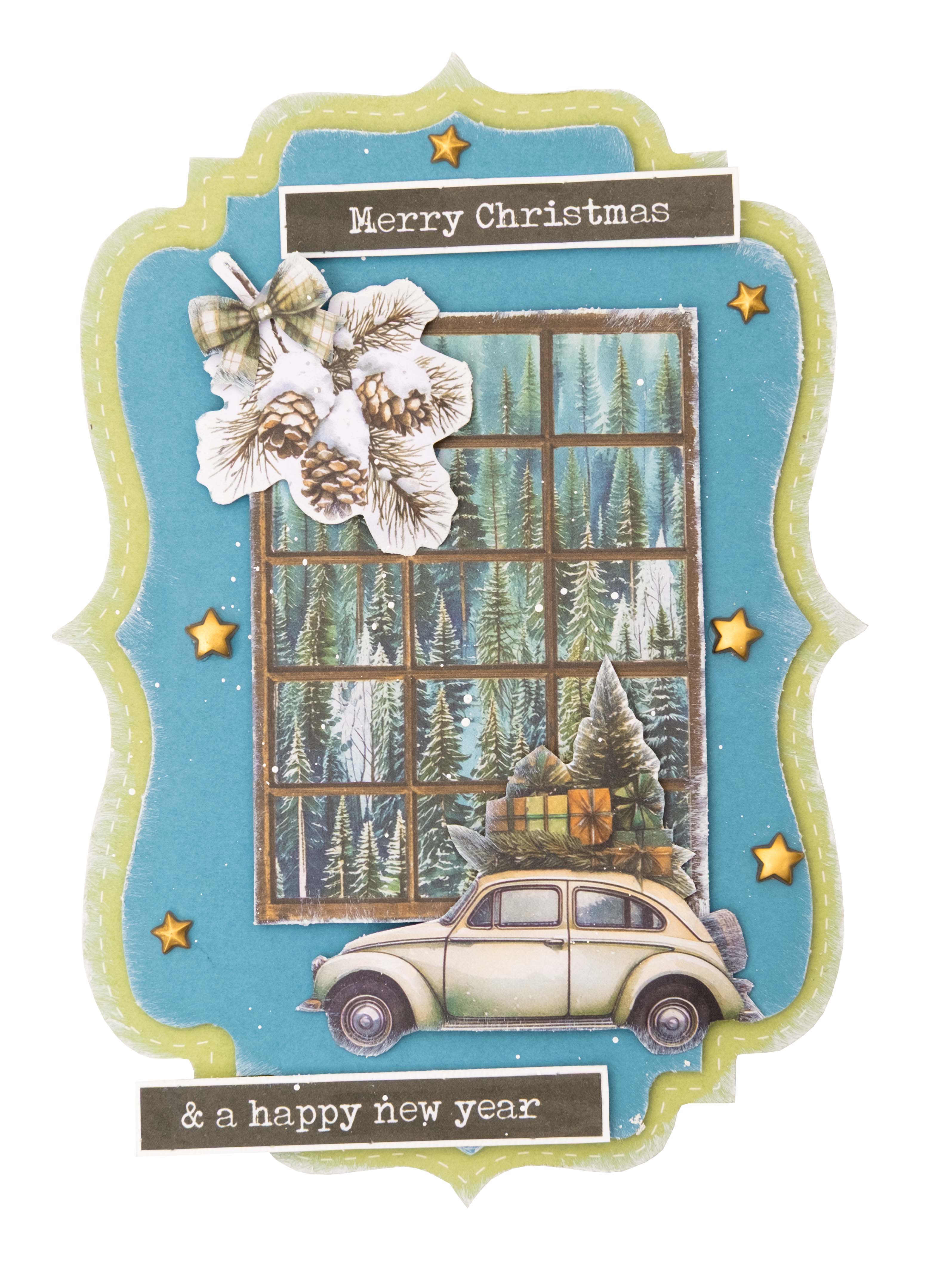 SL Die-Cut Designer Paper Pad DIY Paper Christmas Forest 28 Sheets