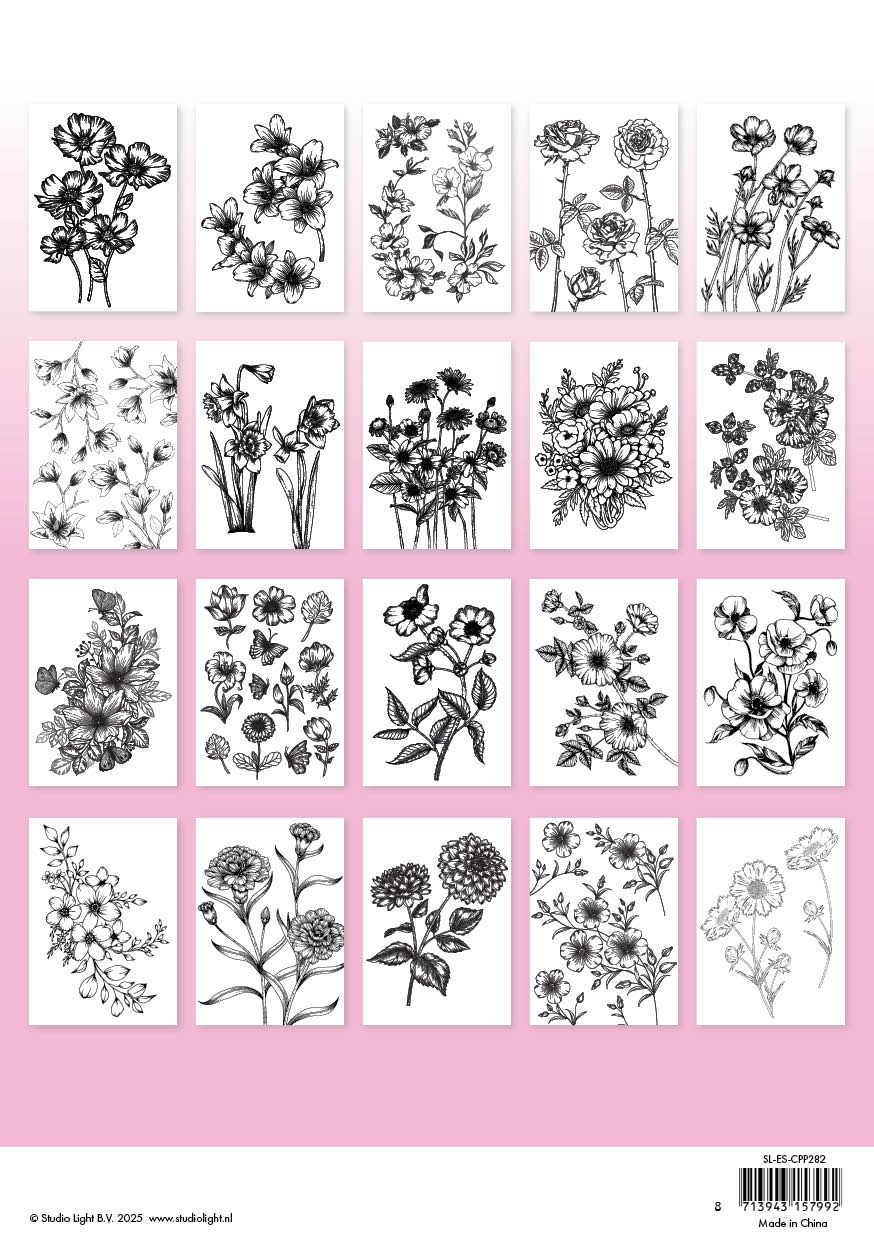 SL Coloring Pages Flowers Essentials 20 Sheets