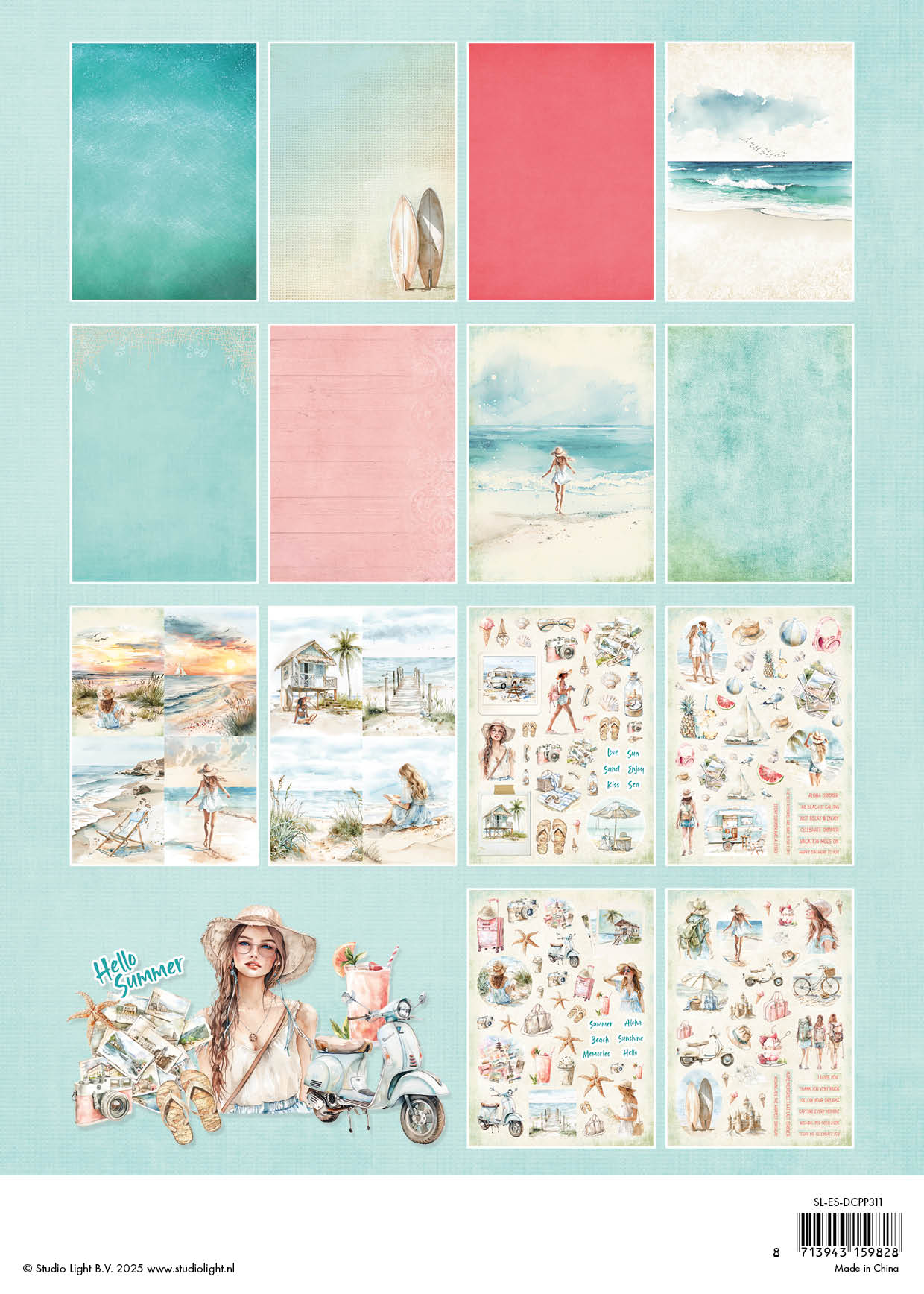 SL Die-Cut Paper Pad Summer Celebration Essentials 28 Sheets