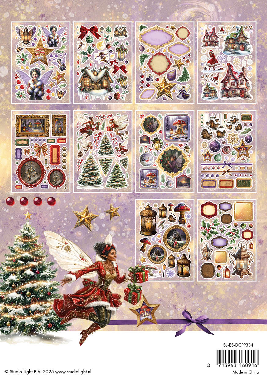 SL Die-Cut Paper Pad Fairy Christmas Essentials 20 Sheets