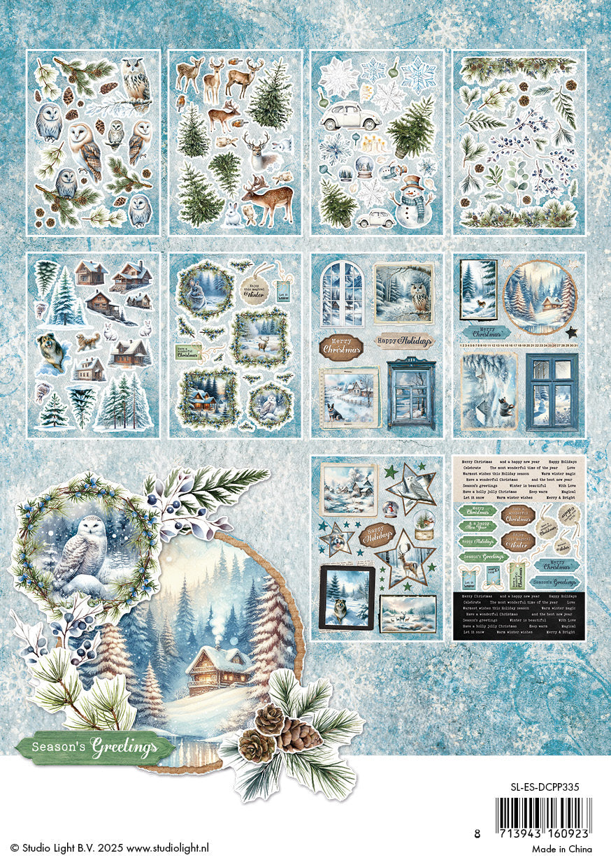 SL Die-Cut Paper Pad Winter Wonderland Essentials 20 Sheets