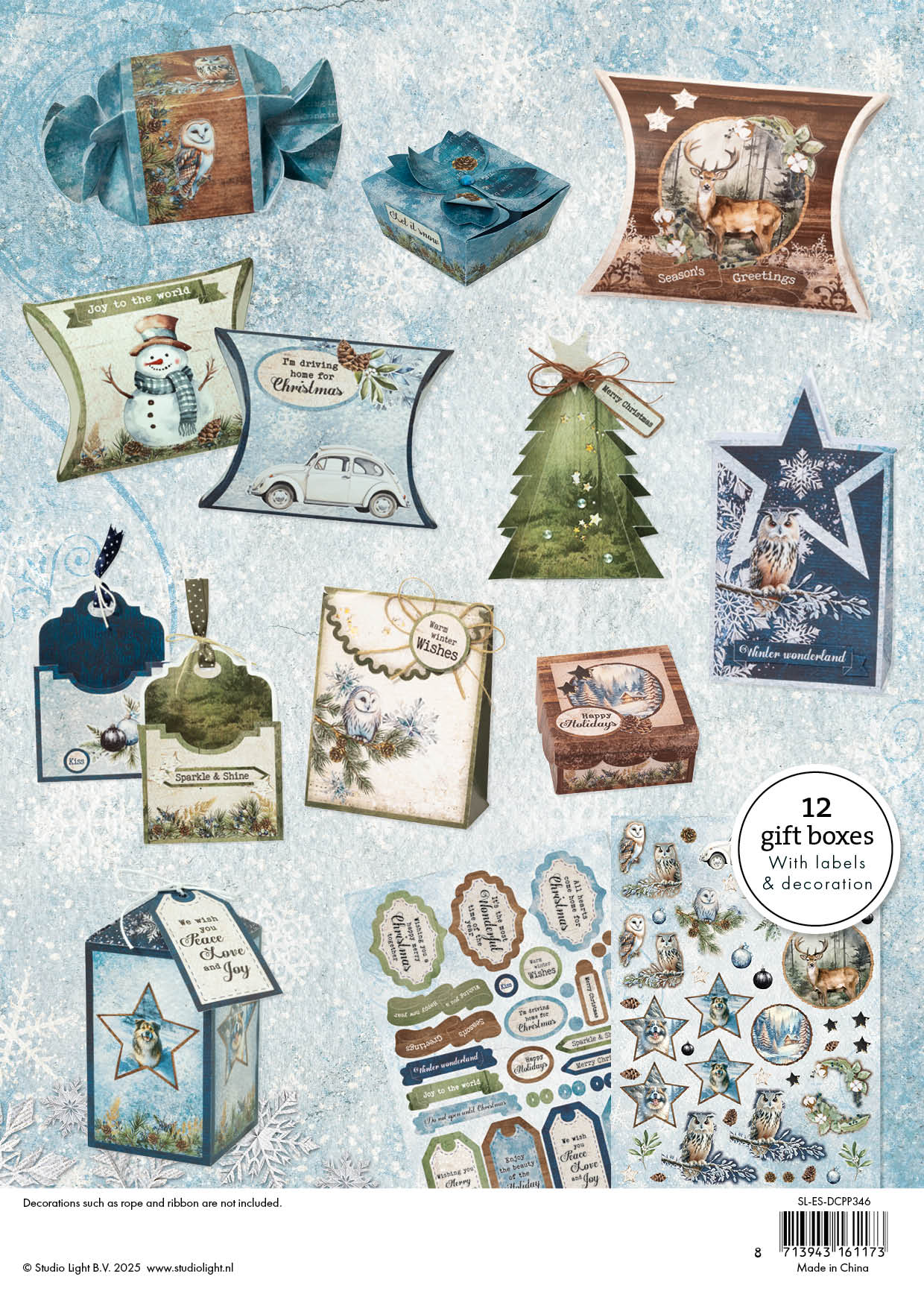 SL DIY Giftboxes Winter Wonderland Essentials 12 Sheets