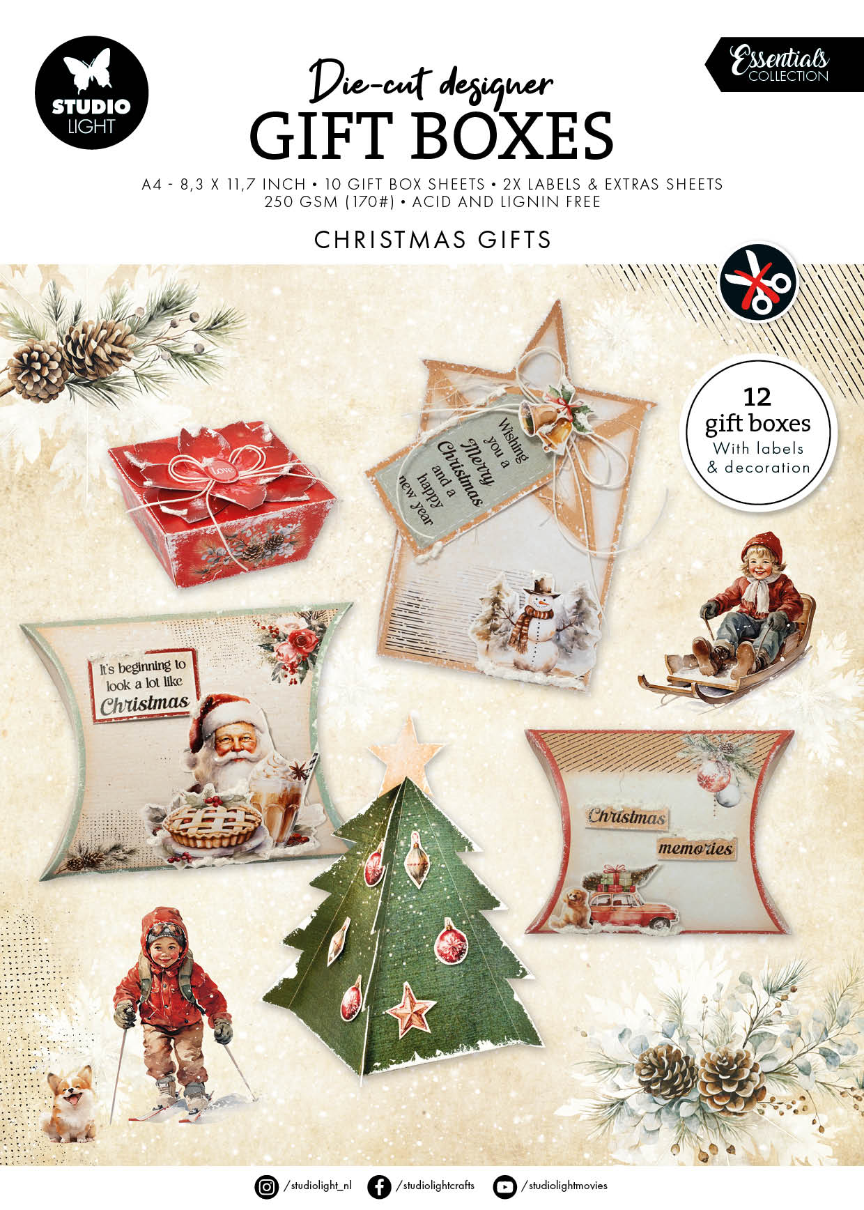 SL DIY Giftboxes Christmas Gifts Essentials 12 Sheets