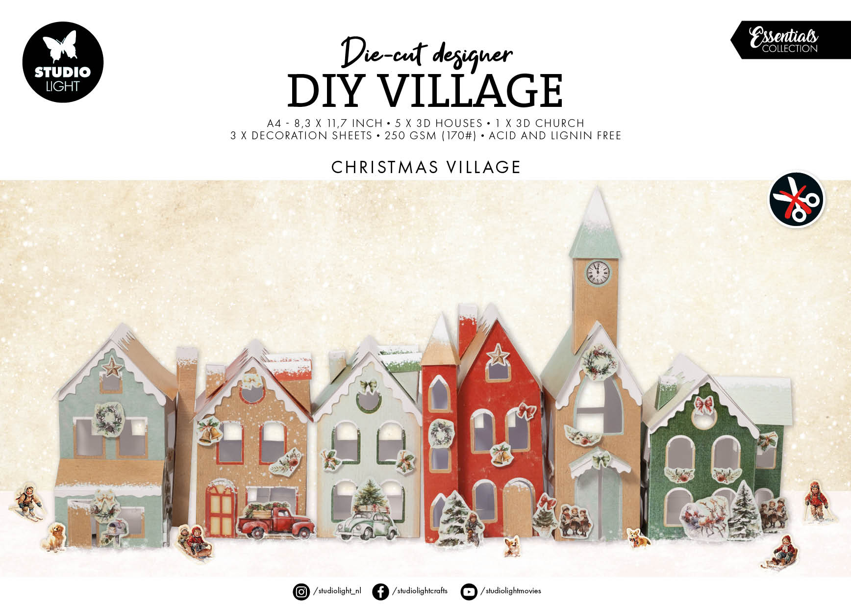 SL DIY Village Christmas Village Essentials 12 Sheets