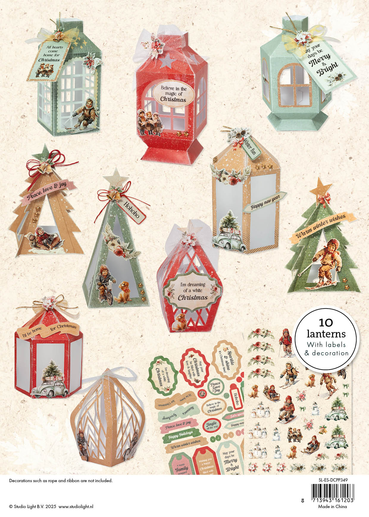 SL DIY Lanterns Sparkling Christmas Essentials 12 Sheets