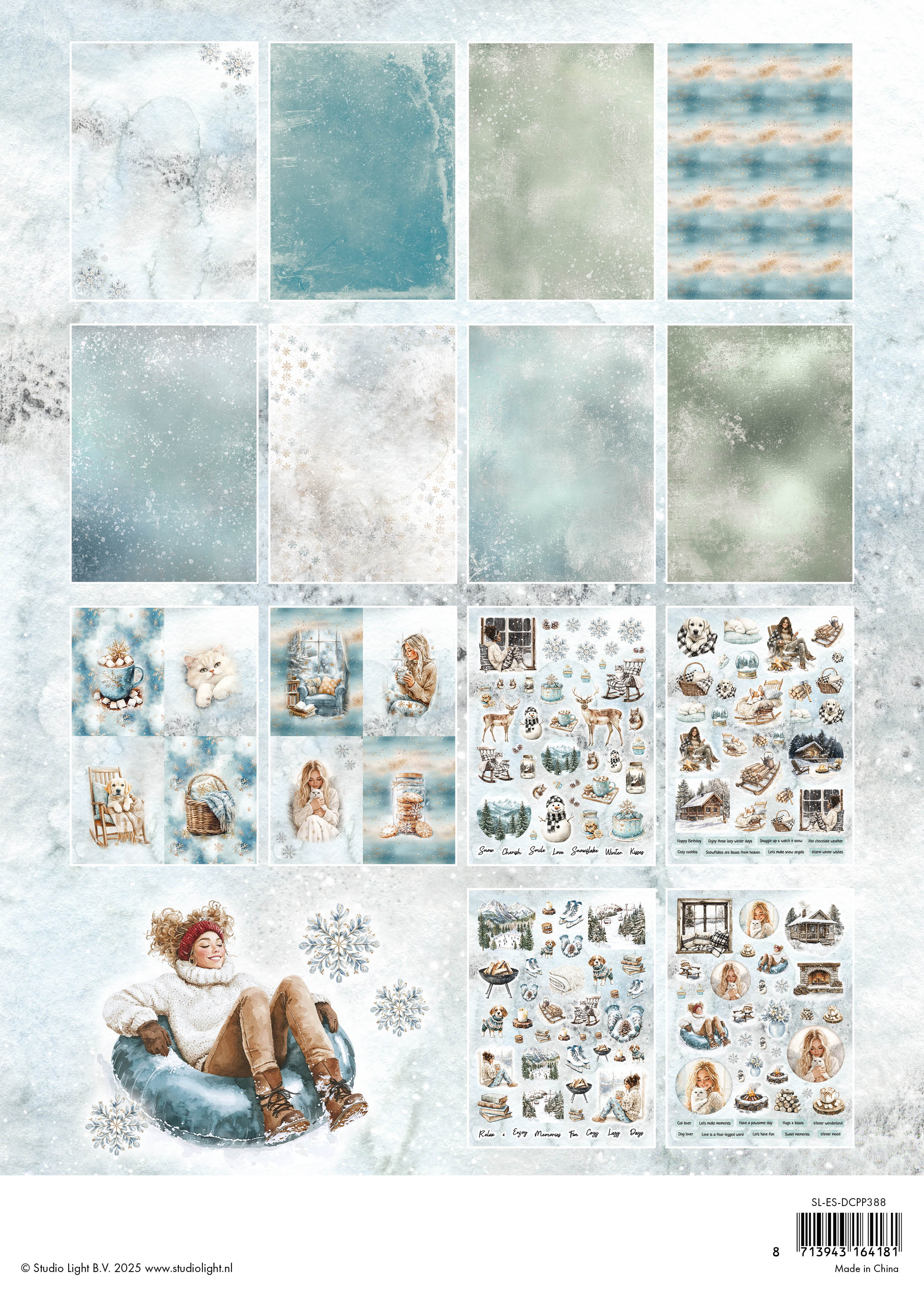 SL Die-Cut Designer Paper Pad Snowy Winter days Essentials