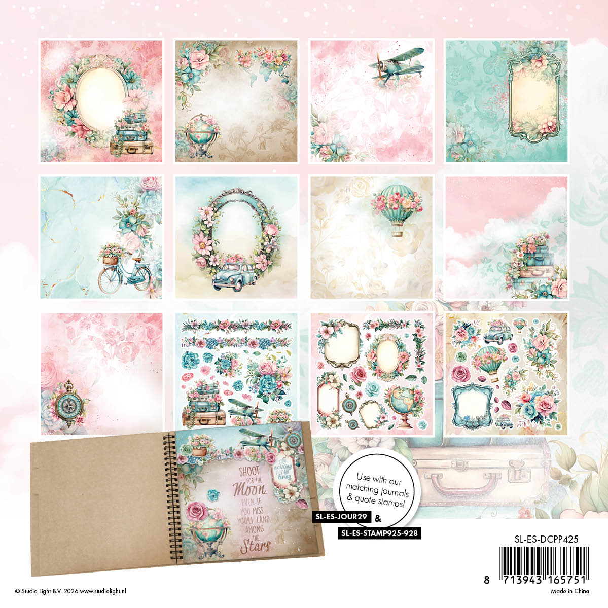 SL Designer Paper Pad Paper & Elements - Vintage Voyage Essentials 36 Sheets