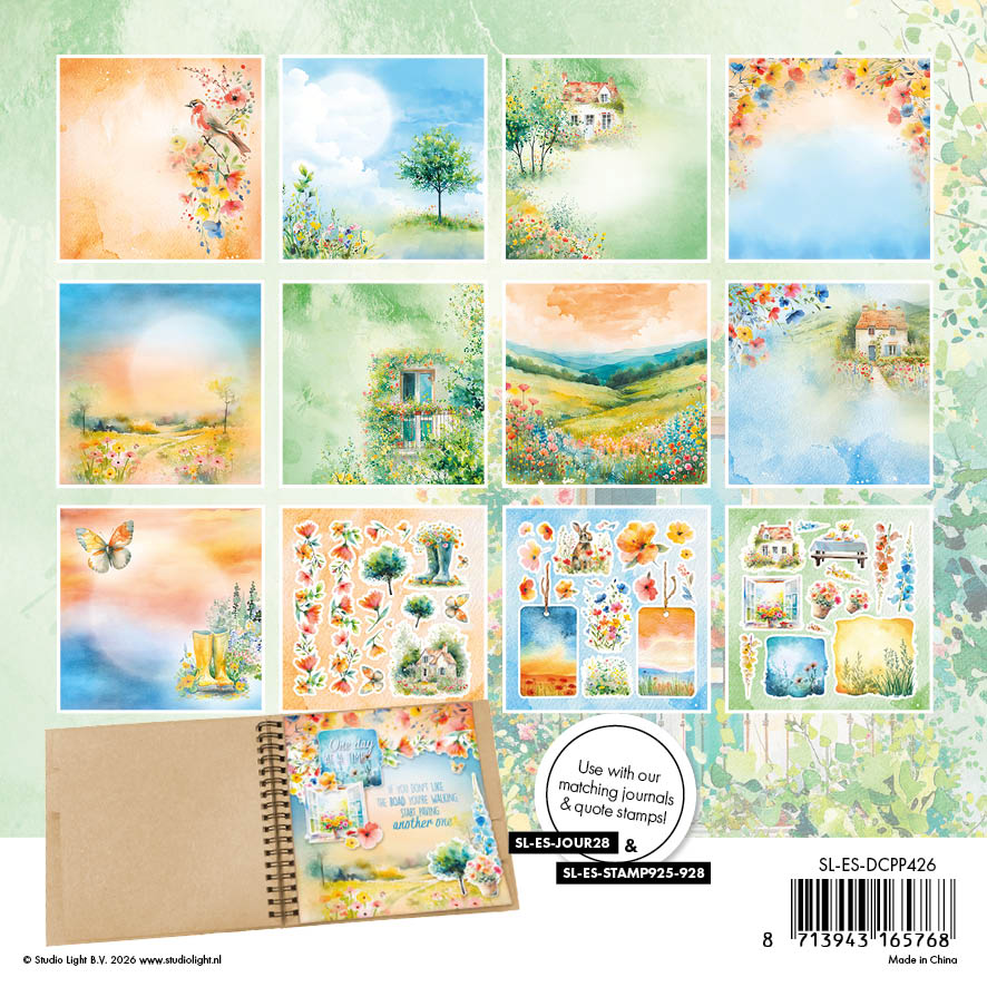 SL Designer Paper Pad Paper & Elements - Summer Meadow Essentials 36 Sheets