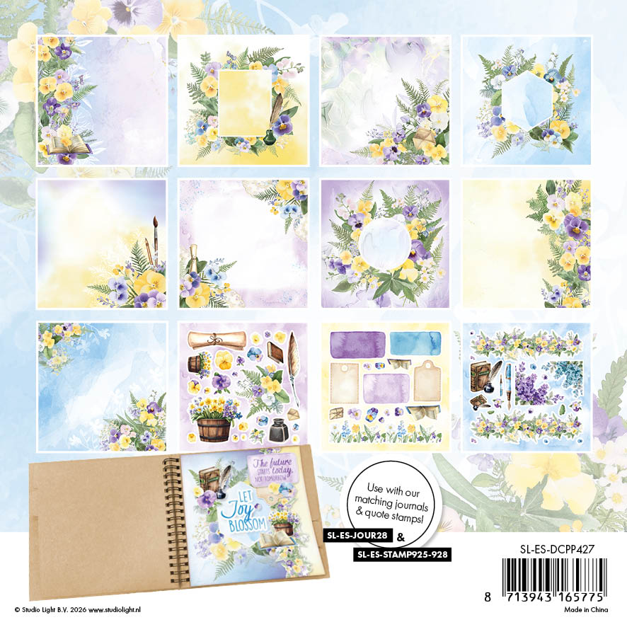 SL Designer Paper Pad Paper & Elements - Violet Musings Essentials 36 Sheets