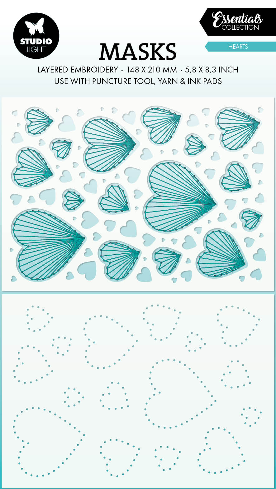 SL Puncture Tool Mask Hearts Essentials 2 PC