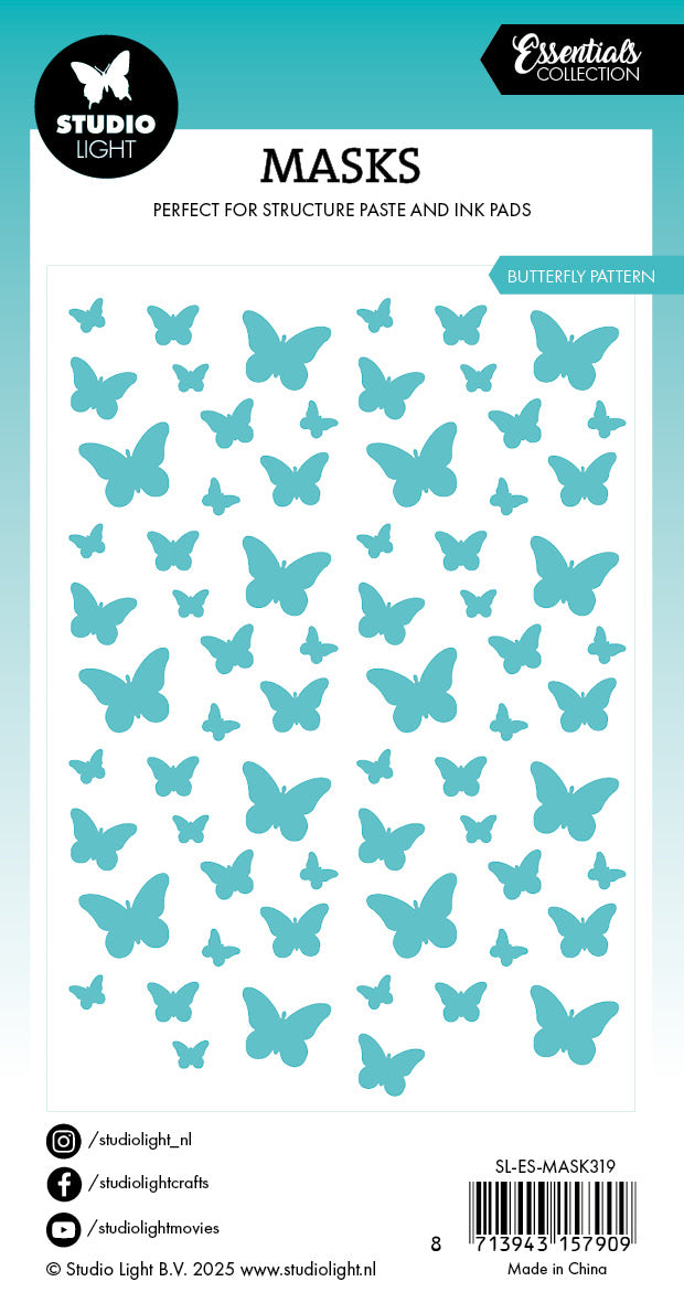 SL Mask Butterflies Background Essentials 1 PC