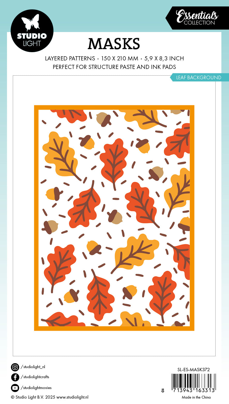 SL Mask Leaf Background Essentials 1 Piece