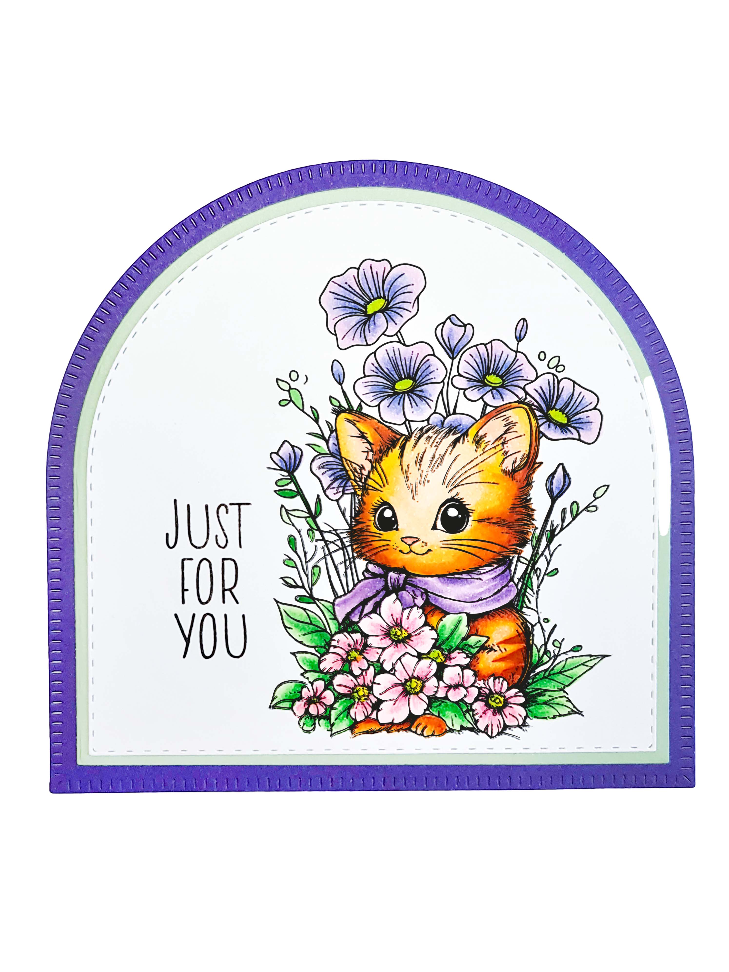 SL Clear Stamp Floral Cat Essentials 1 Pieces