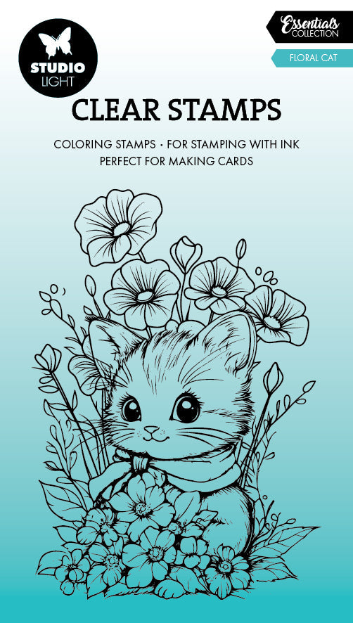 SL Clear Stamp Floral Cat Essentials 1 Pieces