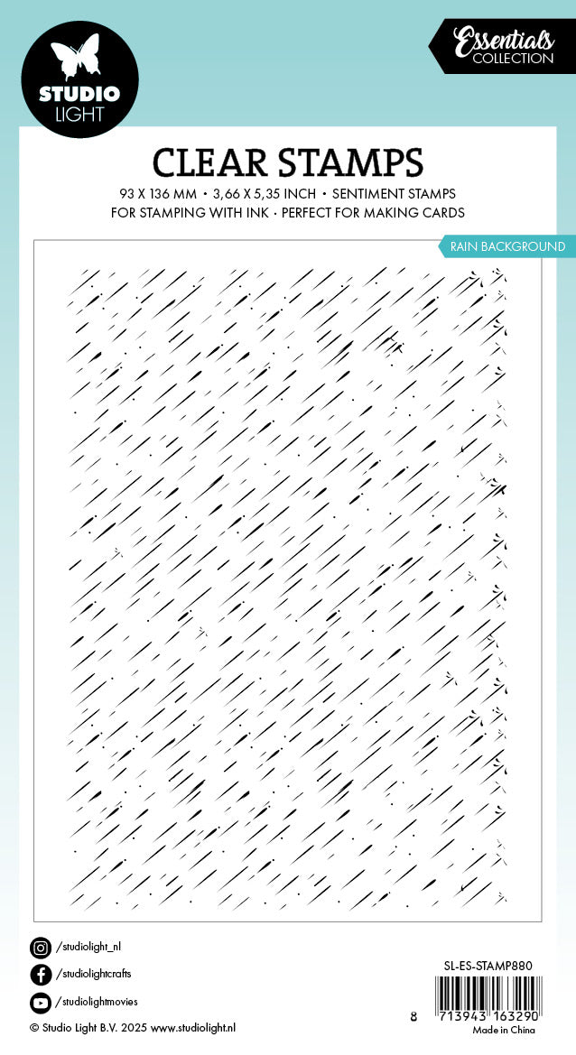 SL Clear Stamp Rain Background Essentials 1 Piece