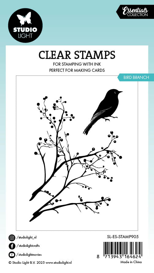 SL Clear Stamp Bird Branch Essentials 62x88x3mm 2 Pieces