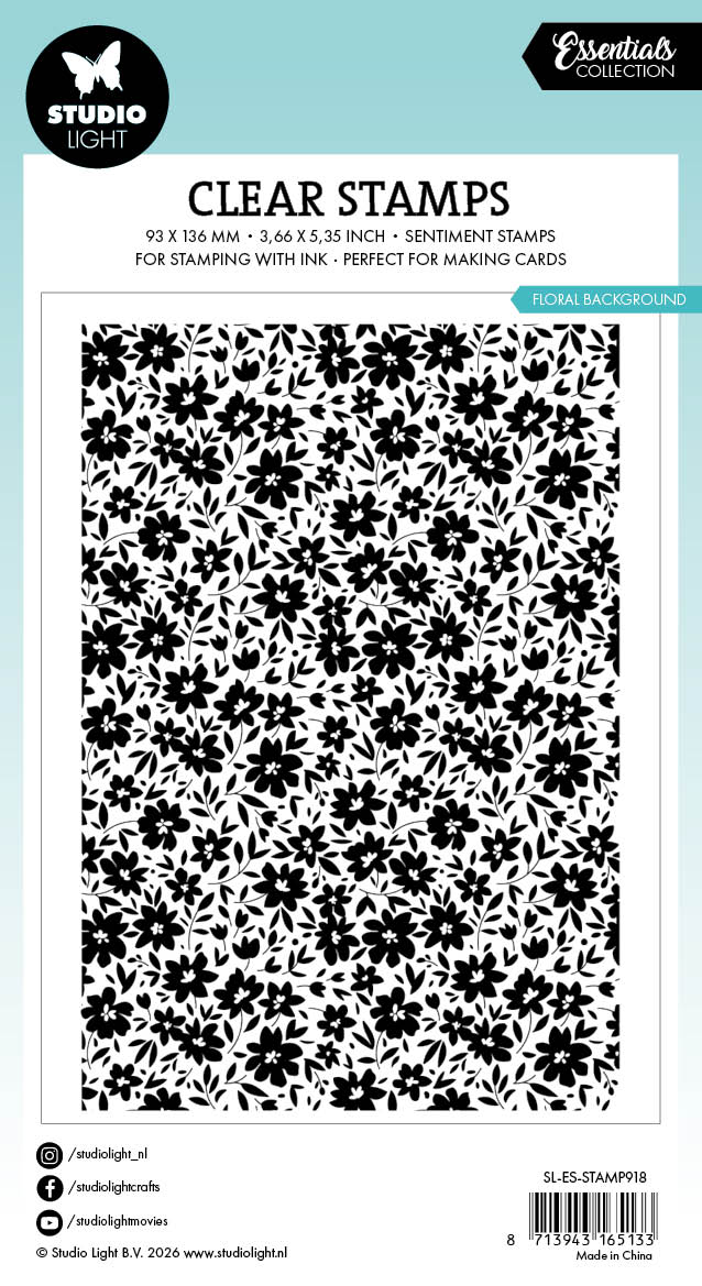 SL Clear Stamp Flower Background Essentials 1 Piece