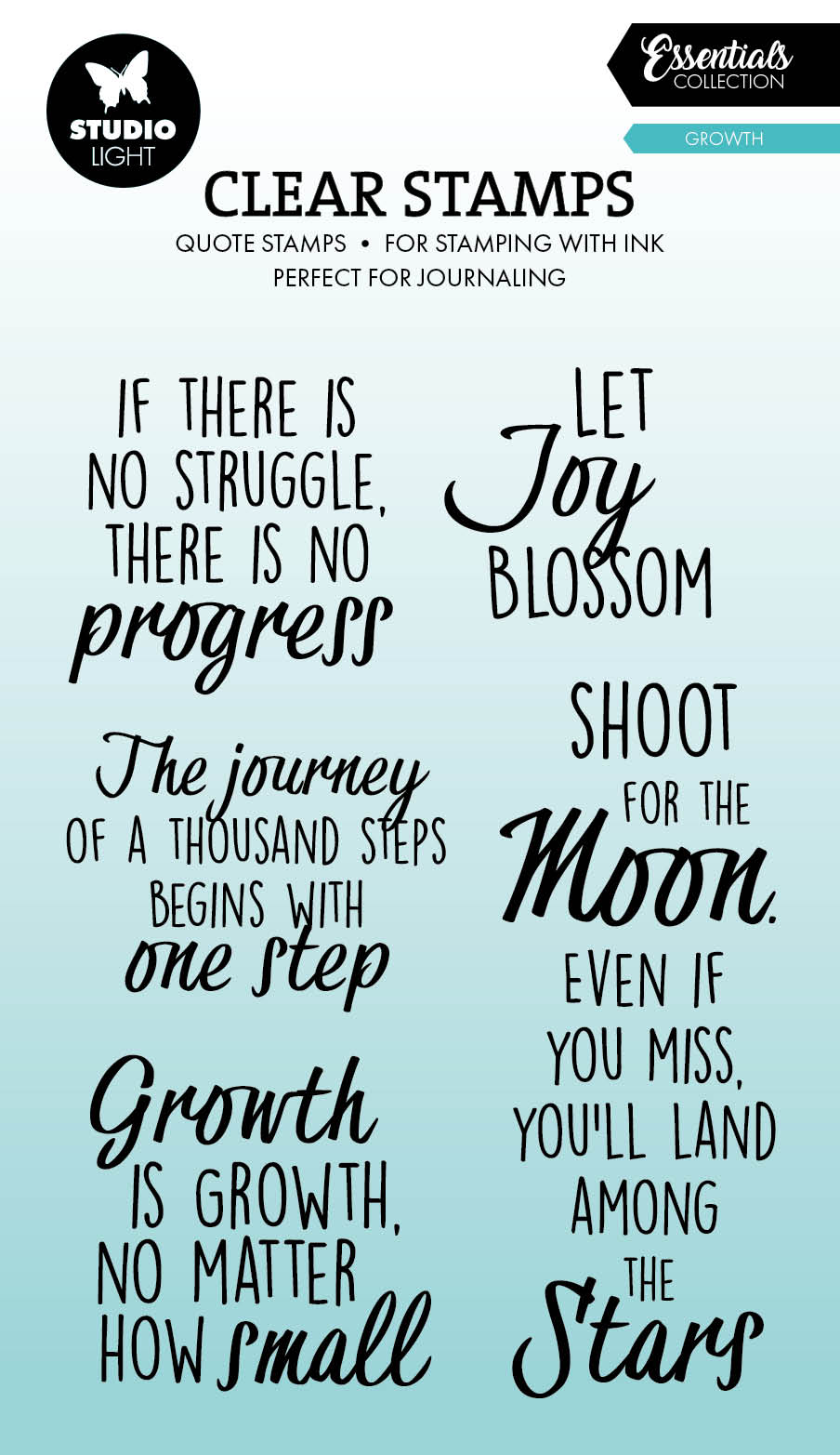 SL Clear Stamp Quotes - Growth Essentials 5 Pieces