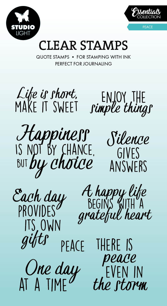 SL Clear Stamp Quotes - Peace Essentials 9 Pieces