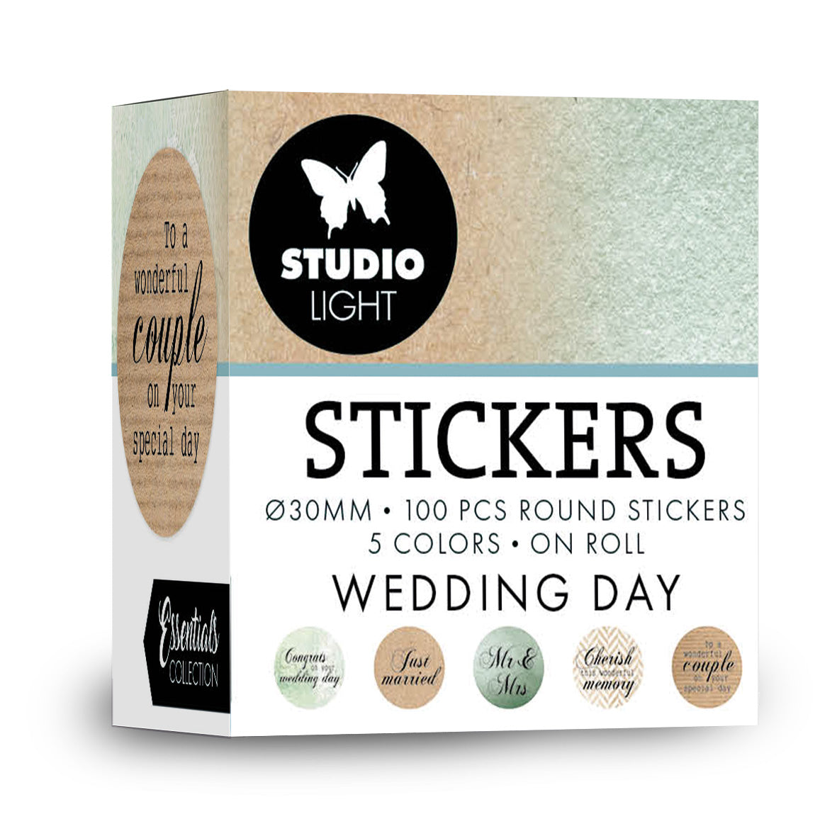 SL Ø30mm Stickers Wedding Day Essentials 100 PC