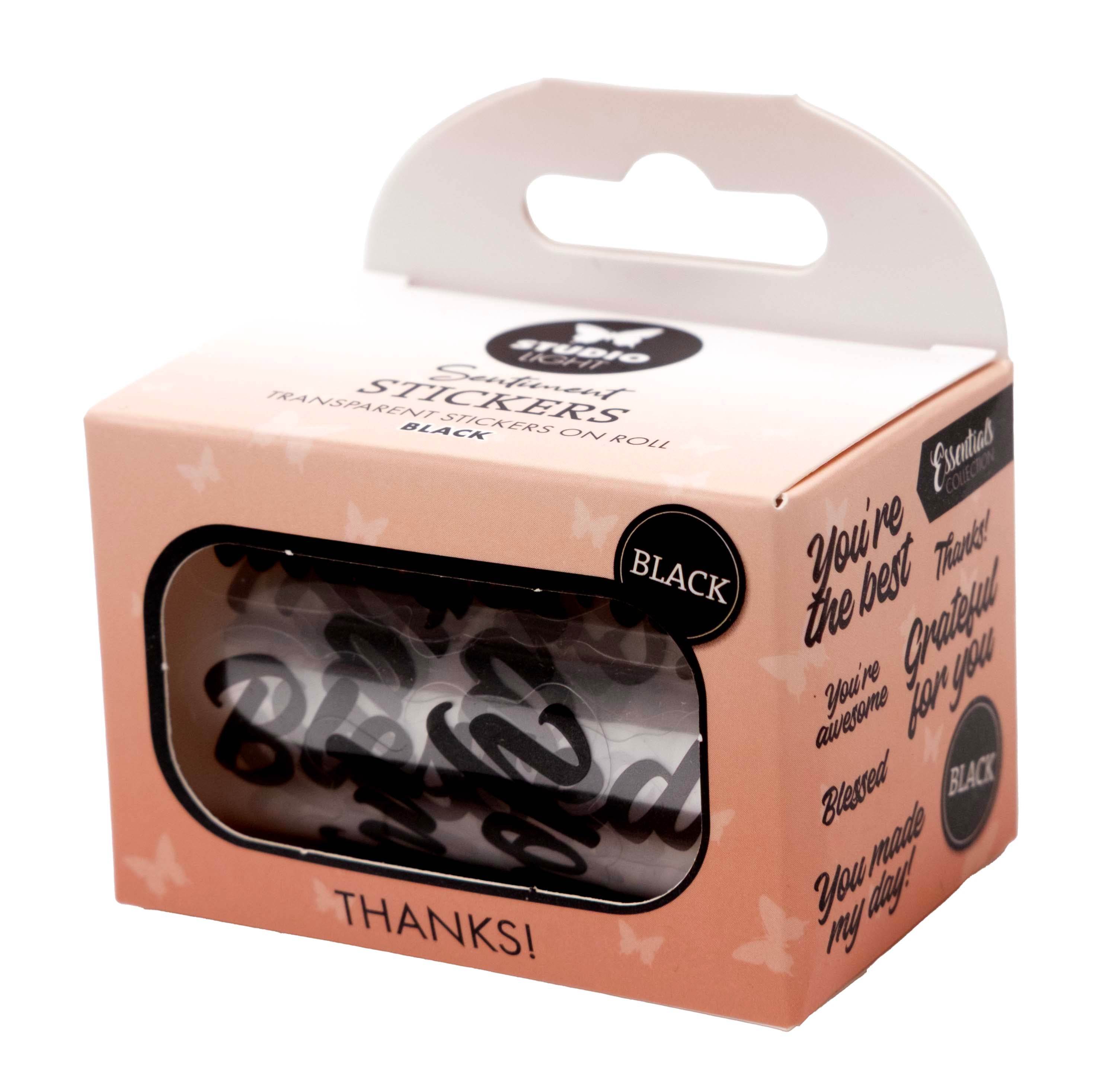 SL Clear Stickers Black - Thanks! Essentials 5 Meter