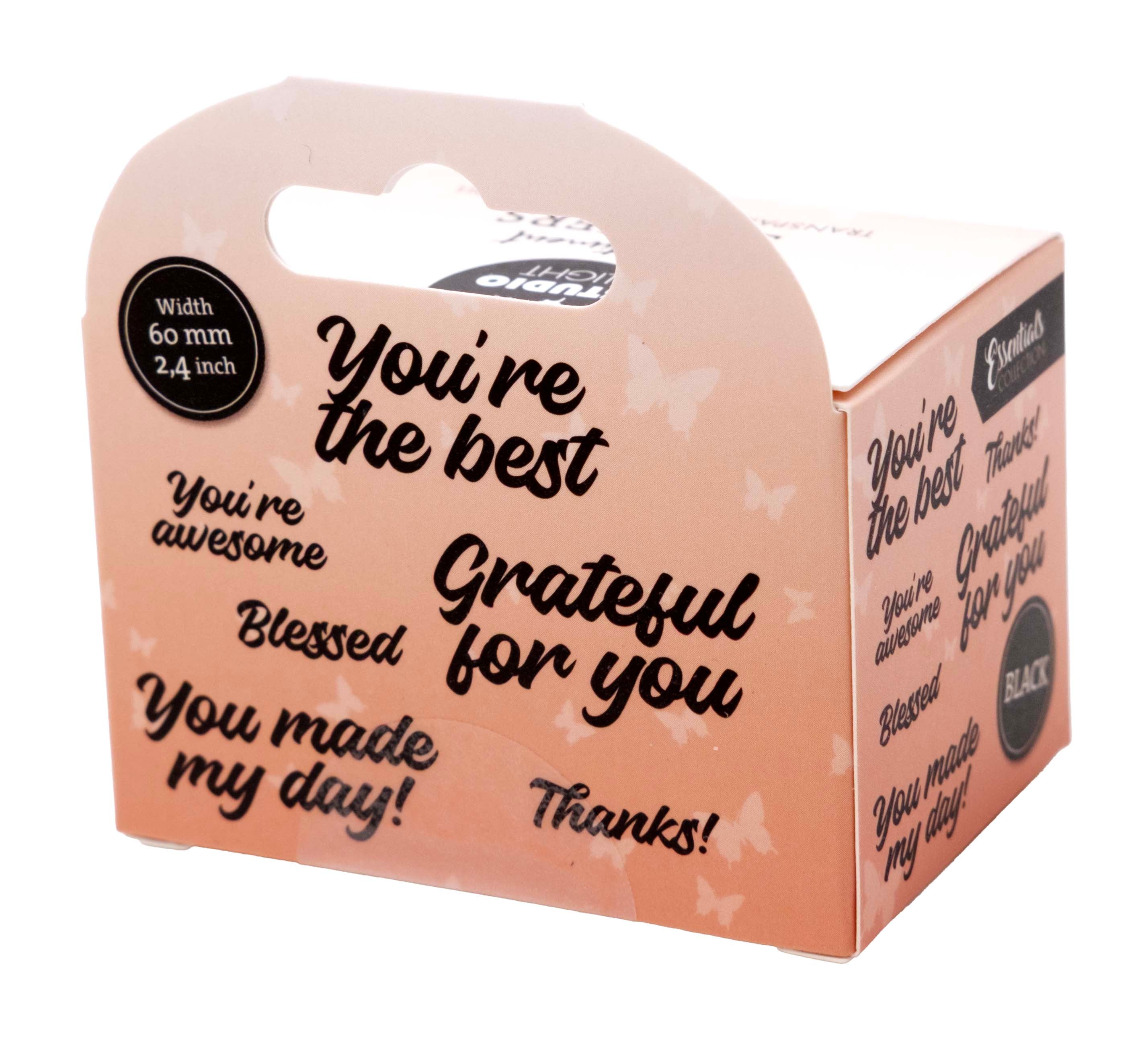 SL Clear Stickers Black - Thanks! Essentials 5 Meter