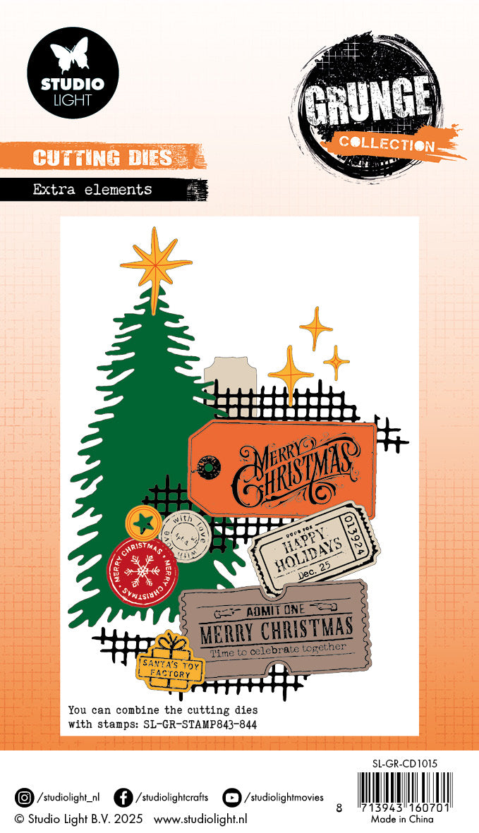 SL Cutting Die Extra Elements Grunge Collection 14 Pieces