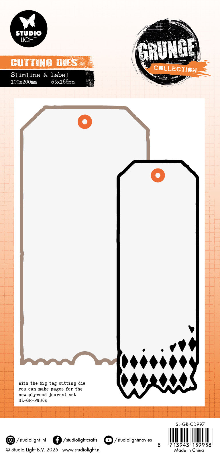 SL Cutting Die Tag Shapes Grunge Collection 6 PC