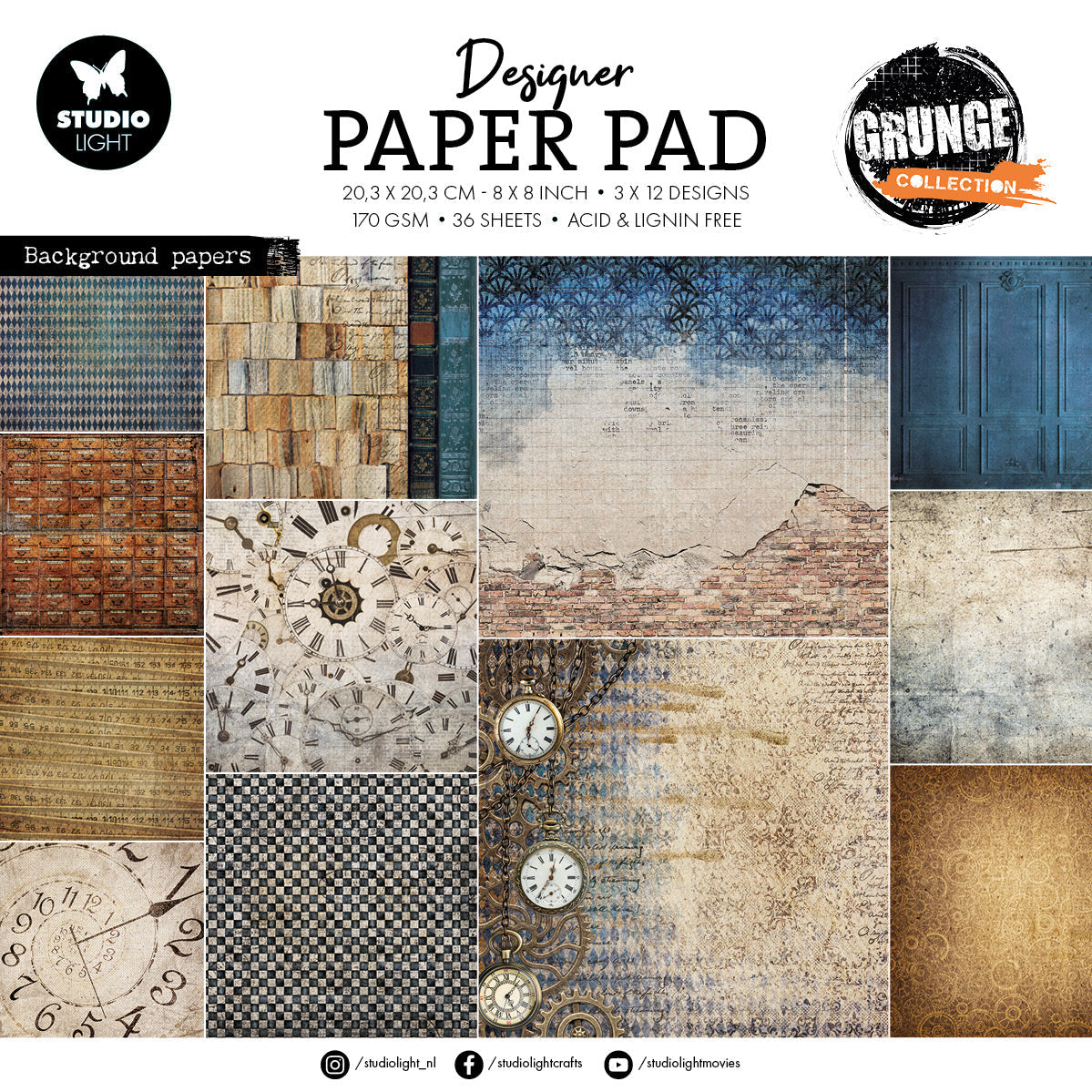 SL Design Paper Pad Background Grunge Collection 36 SH
