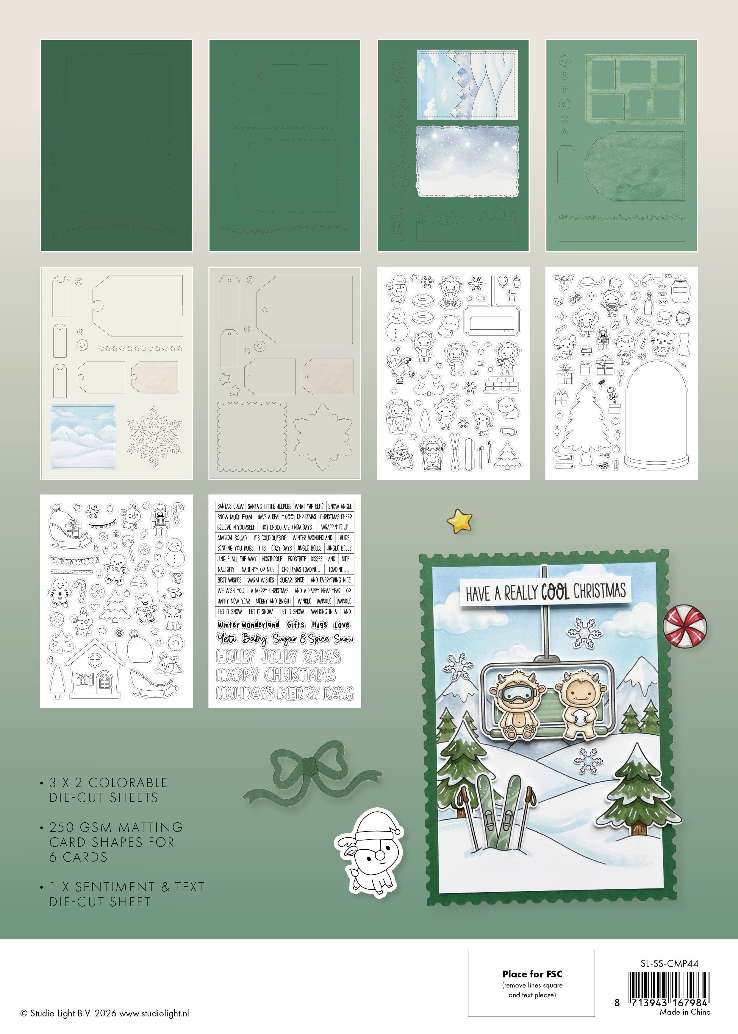 SL Card Making Pad Christmas Sweet Stories 13 Sheets