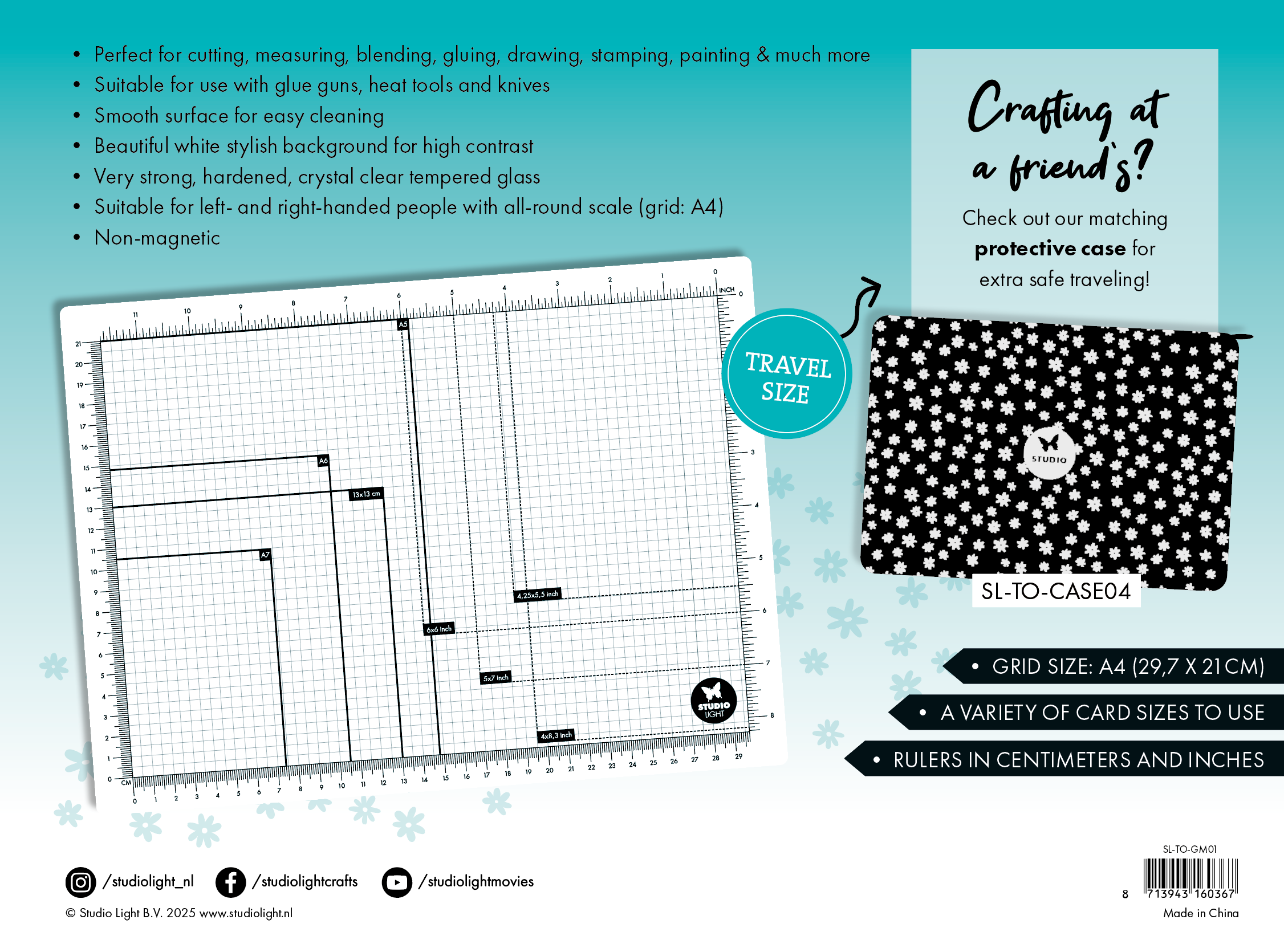 SL Glass Mat A4, Non-Magnetic Essentials 1 Pieces