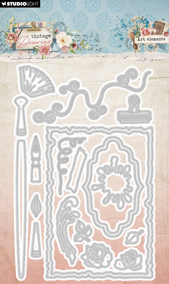 SL Cutting Dies Art Elements Vintage Diaries 20 PC