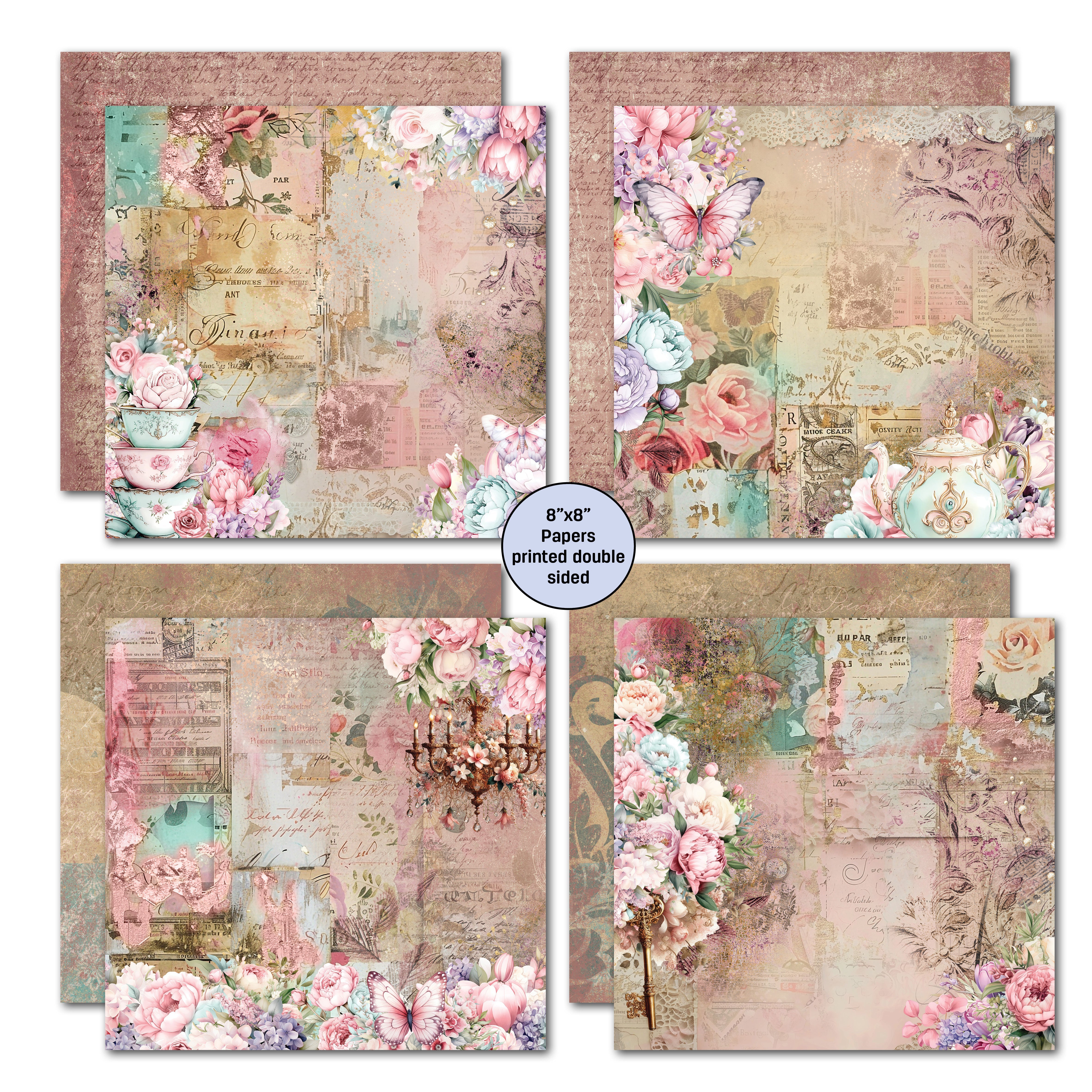 3Quarter Designs Positivi-Tea 8x8 Paper Pack