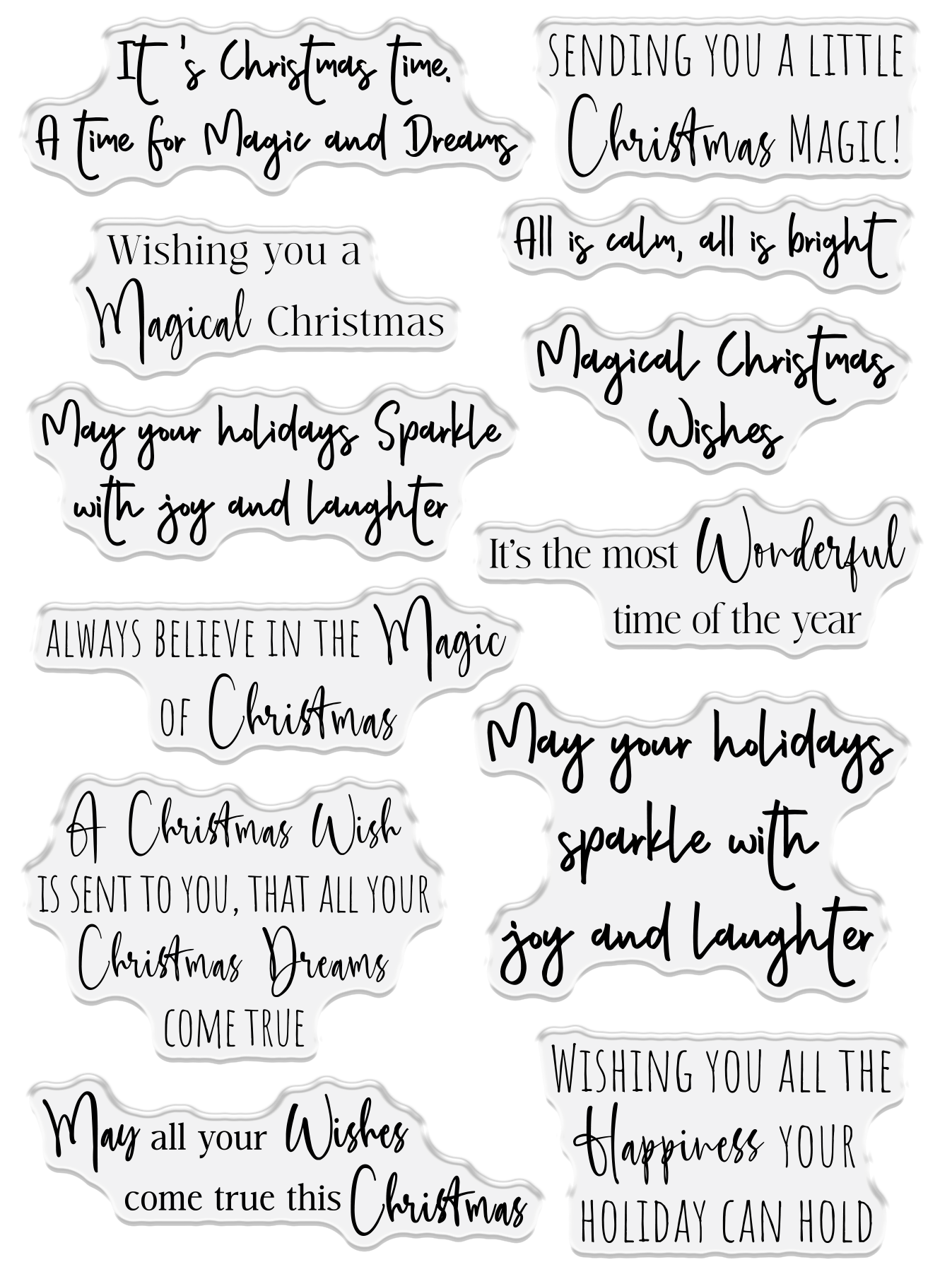 Sara Signature A Christmas Dream Clear Acrylic Stamps - Christmas Magic