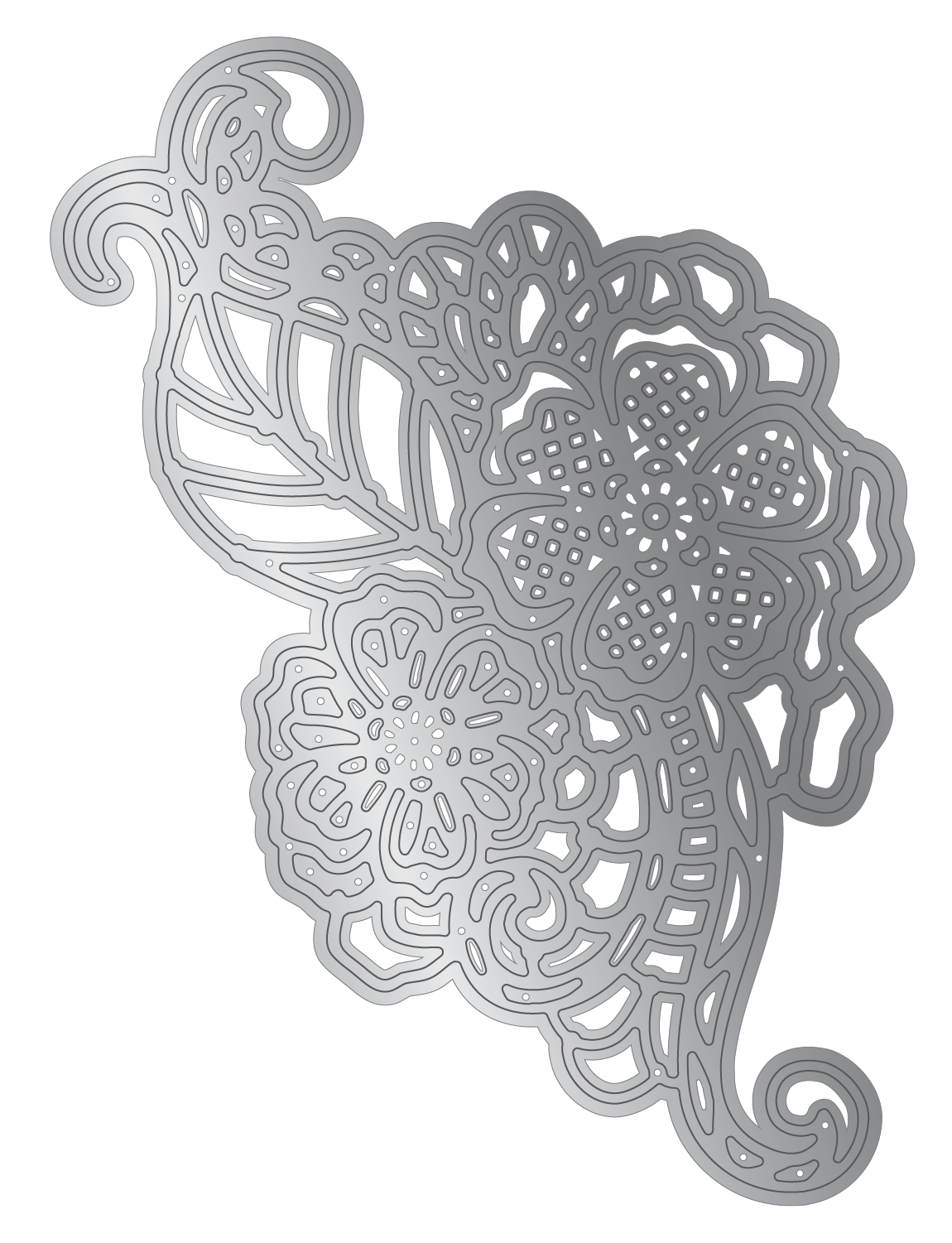 Sara Signature Antique Lace - Lace Embellishment Metal Die Set
