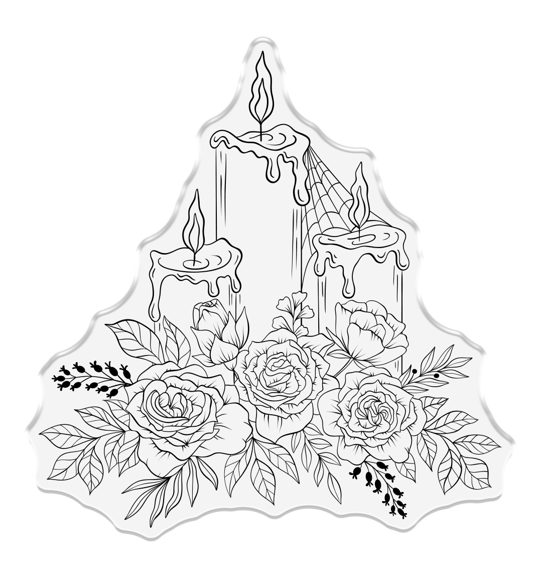 Sara Signature Thorn & Bloom Stamp & Die Set - Rose Candles