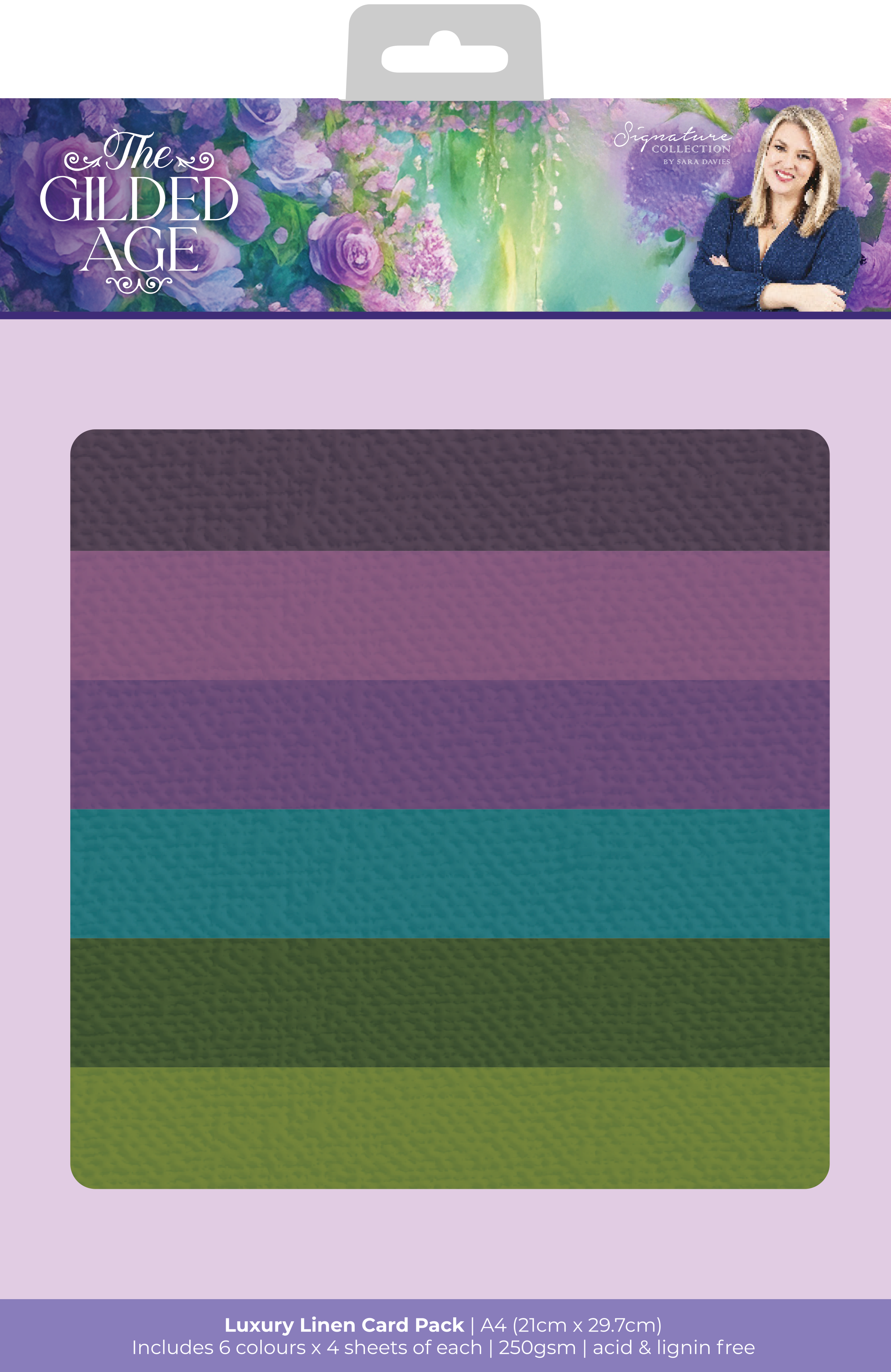 Sara Signature The Gilded Age Luxury Linen Card - A4