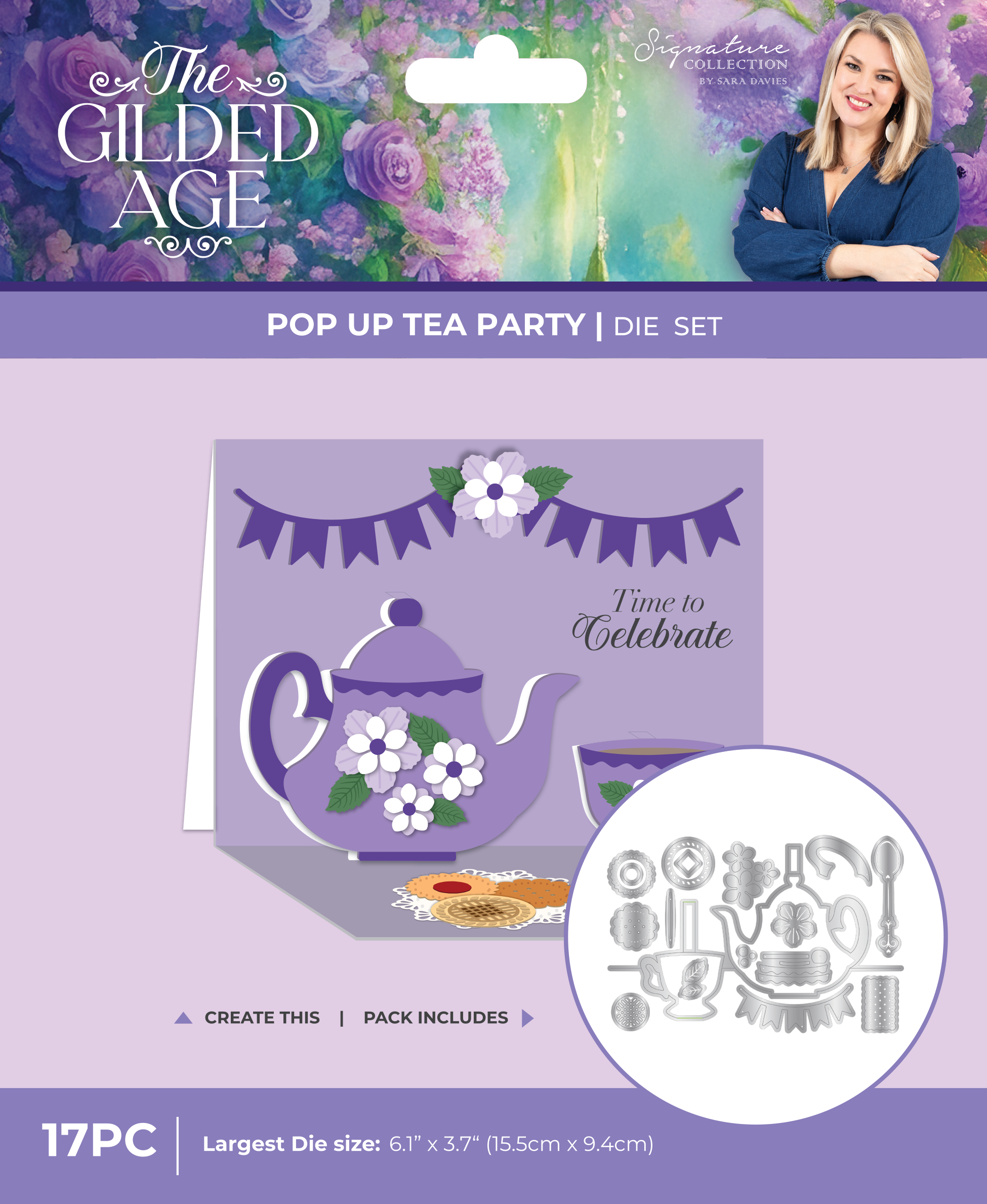 Sara Signature The Gilded Age Metal Die - Pop-up Tea Party