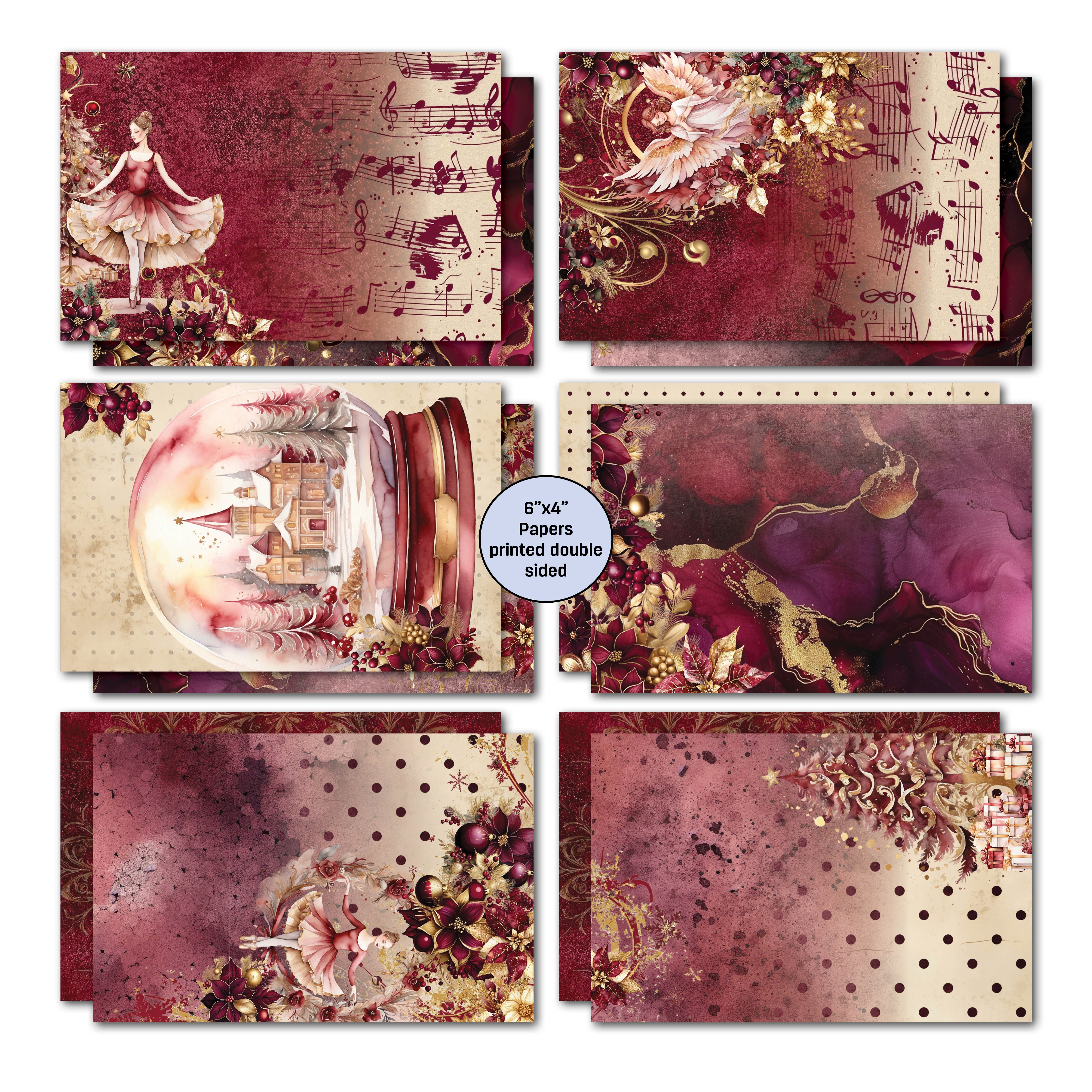 3Quarter Designs Sugarplum Wreath 6x4 Card Pack