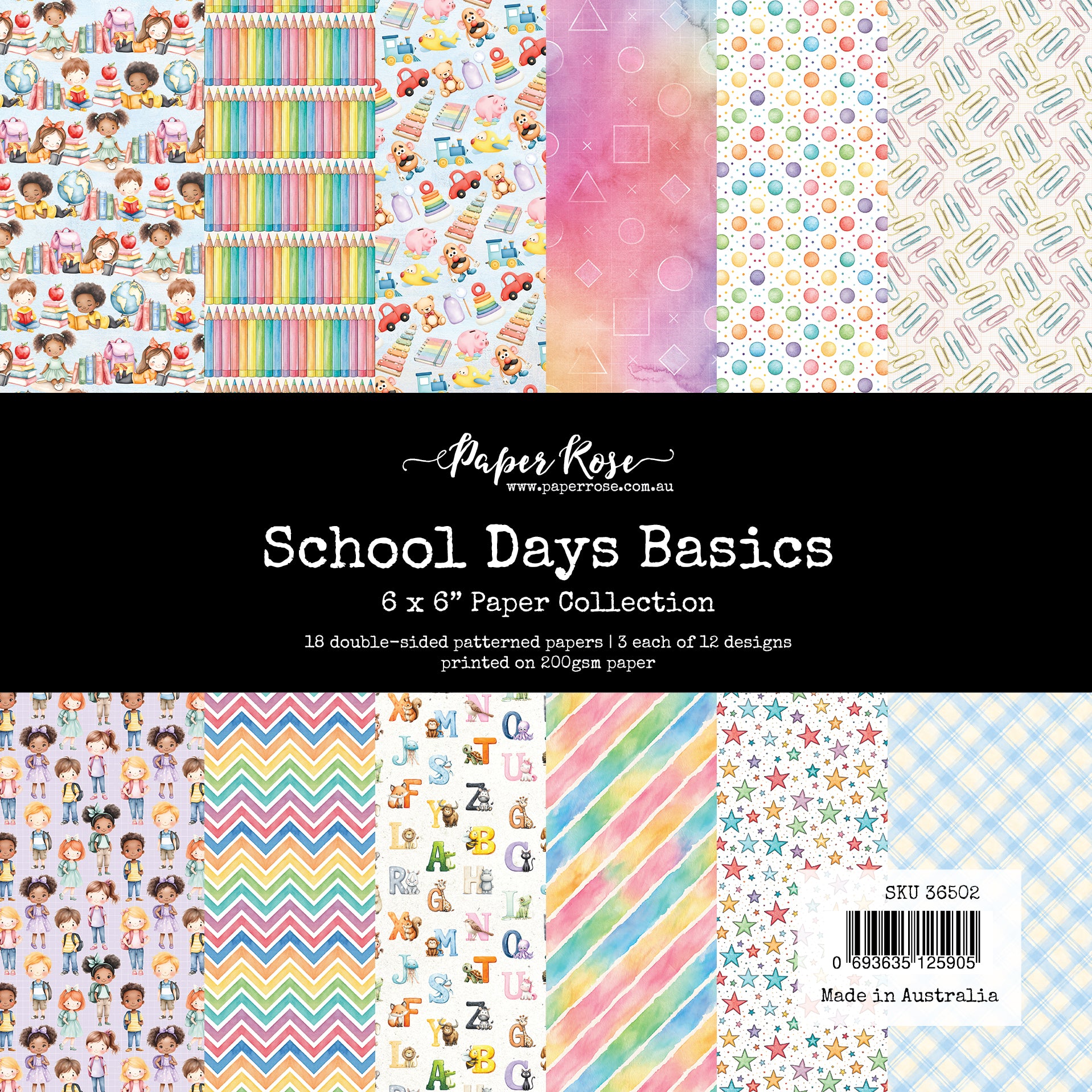 School Days Basics 6x6 Paper Collection 36502