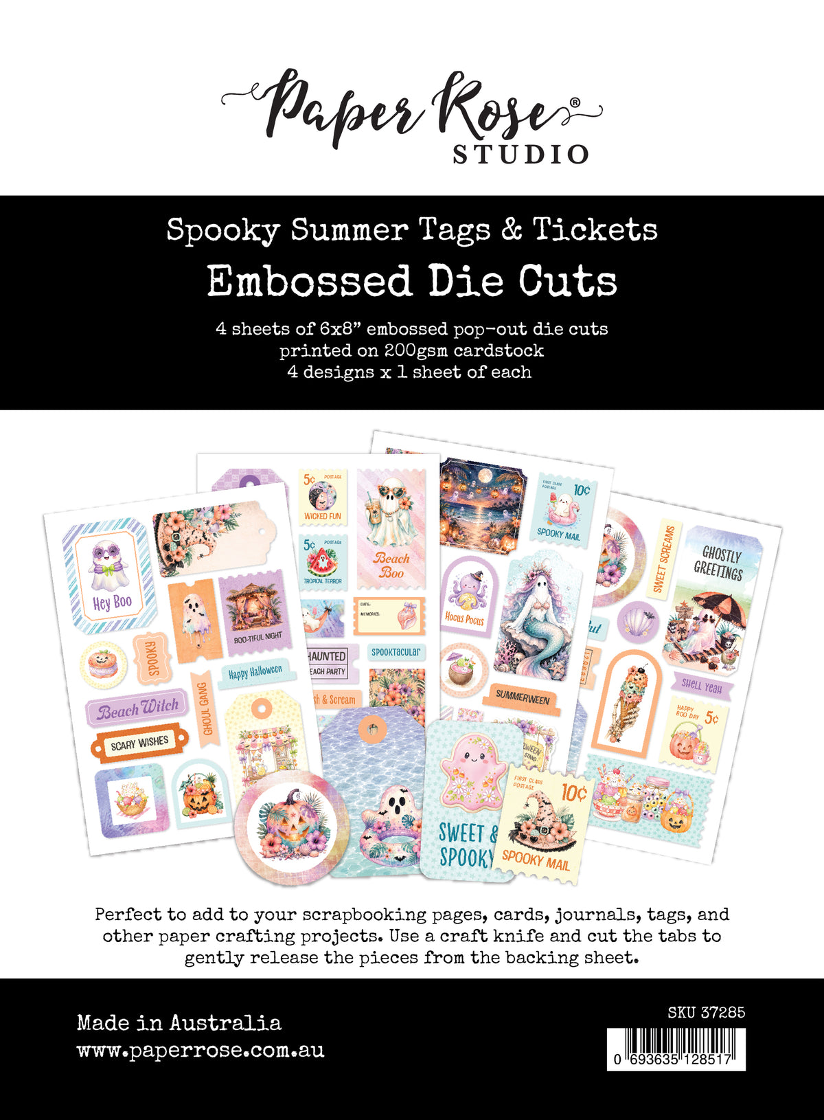 Spooky Summer 6x8" Tags & Tickets Embossed Die Cuts 37285