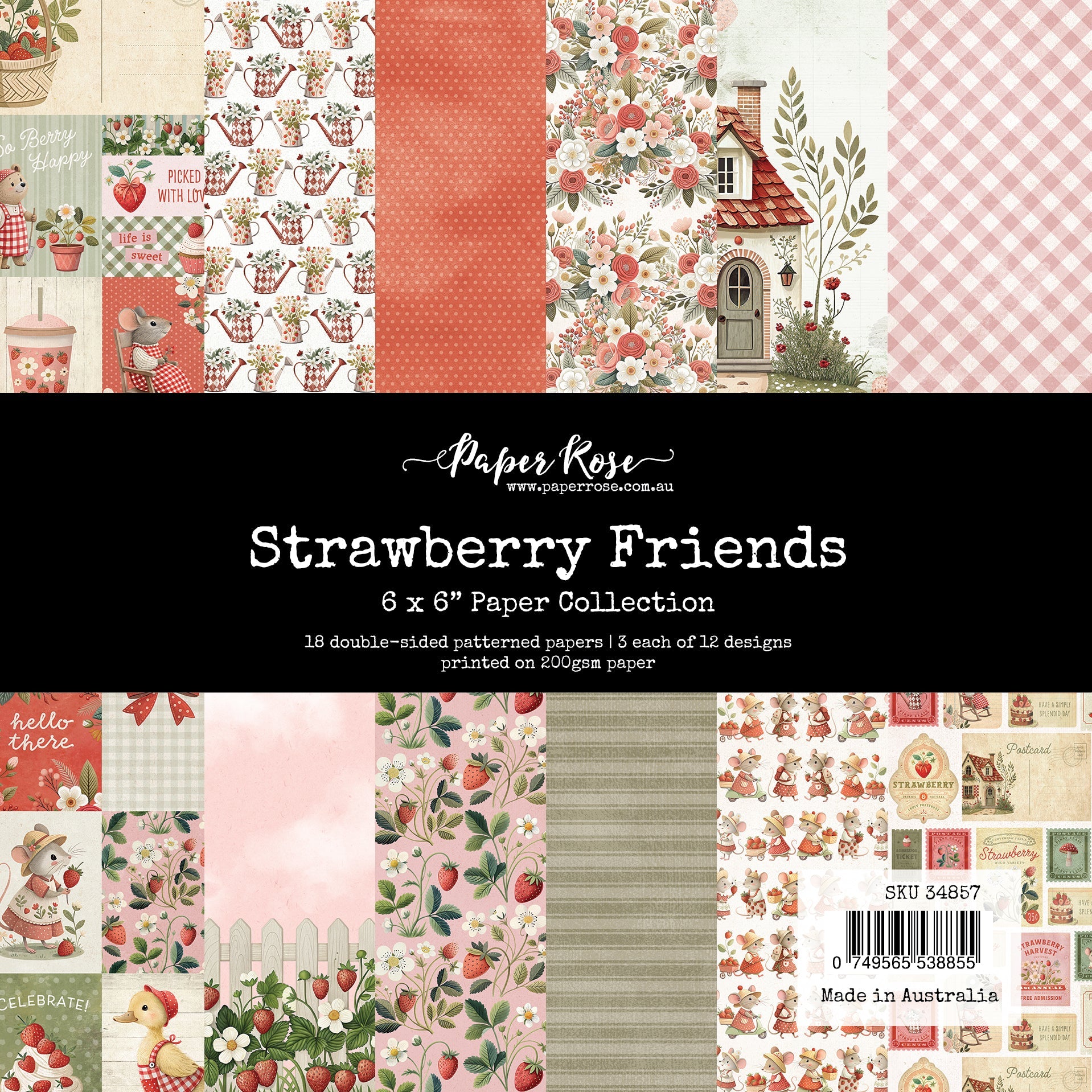 Strawberry Friends 6x6 Paper Collection 34857