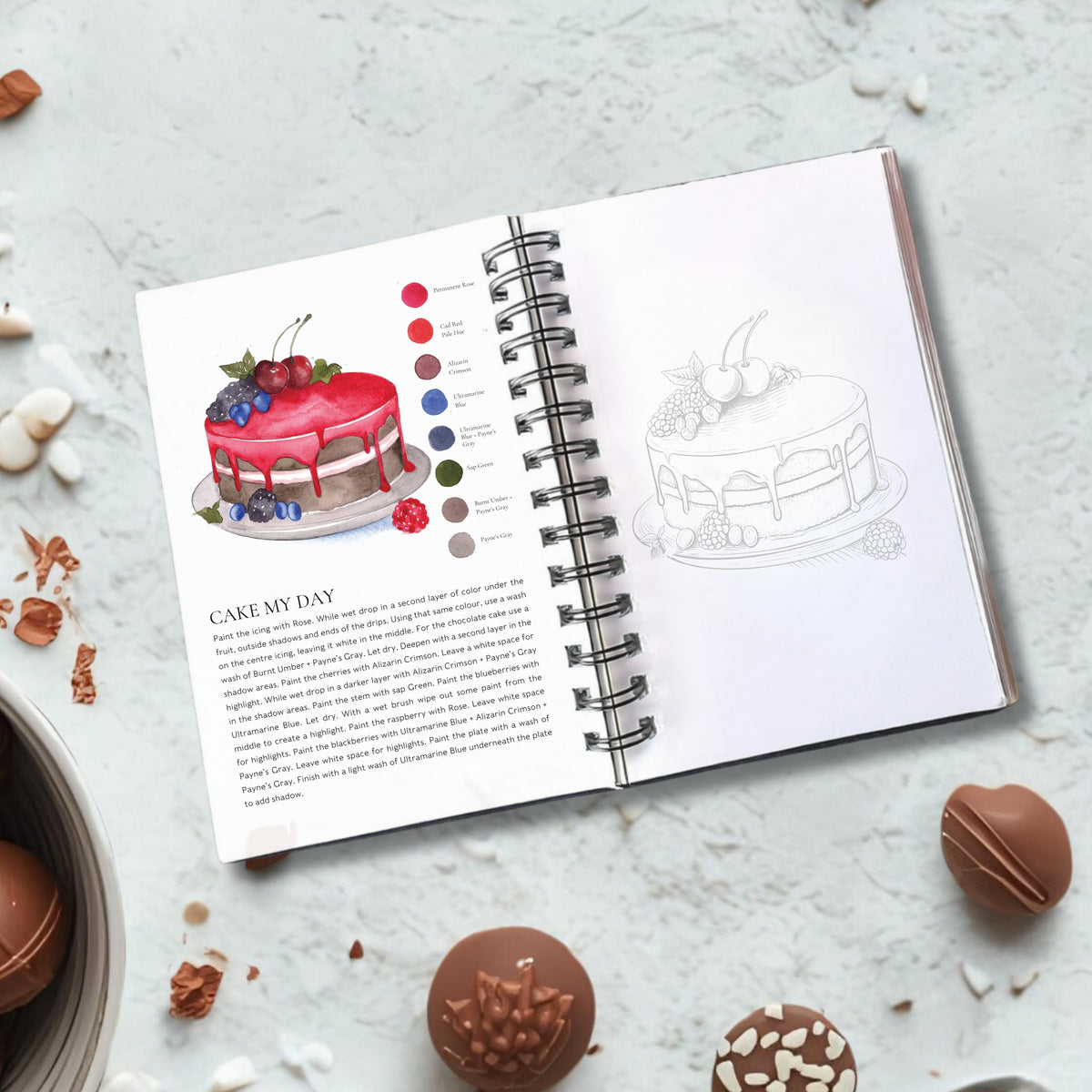 Willow Wolfe - Watercolor Workbook: Sweet Treats by Willow & Nya Wolfe
