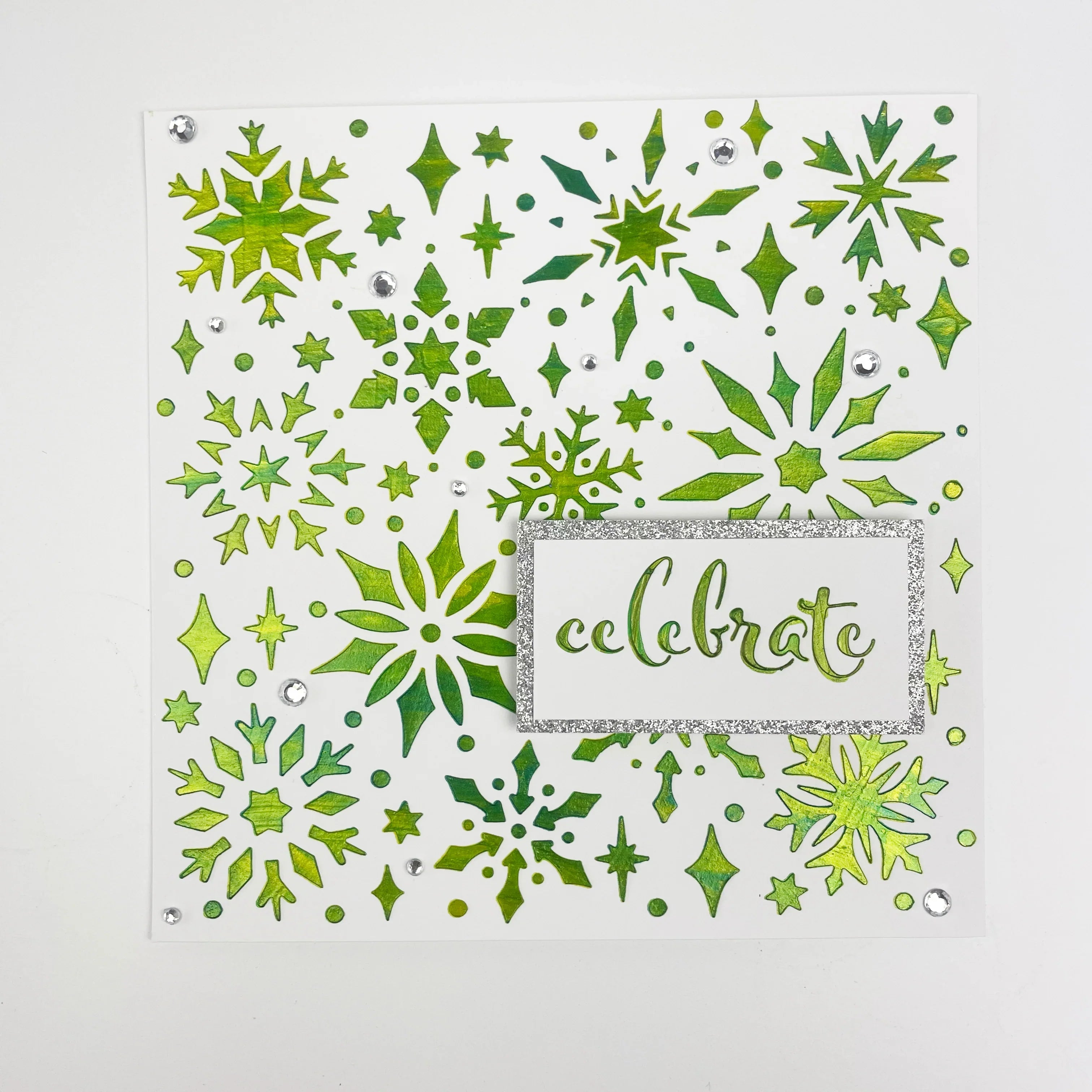 The Crafters Workshop 6x6 Stencil Snowflake Sparkles