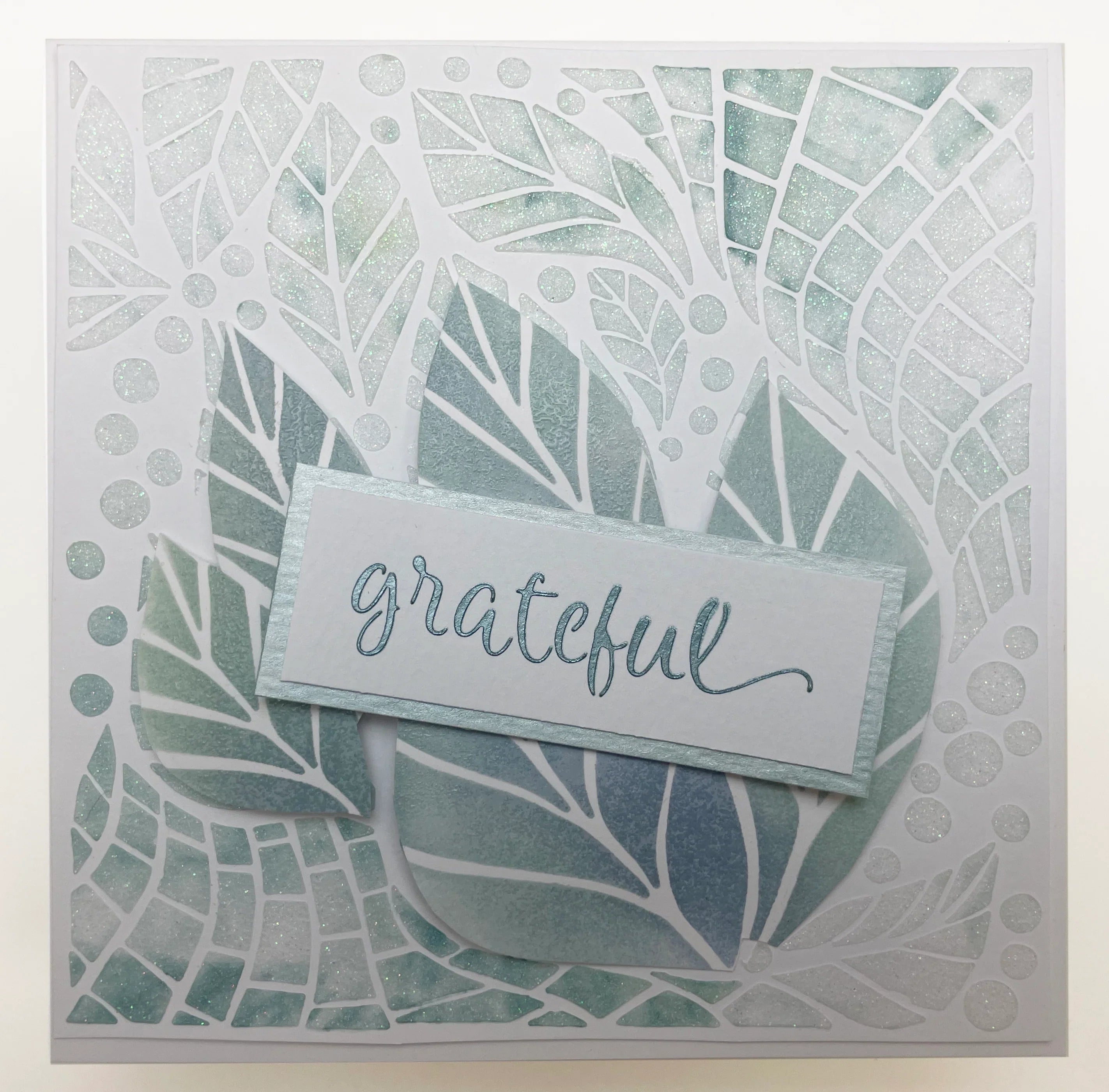 The Crafters Workshop 6x6 Stencil Abstract Leaves