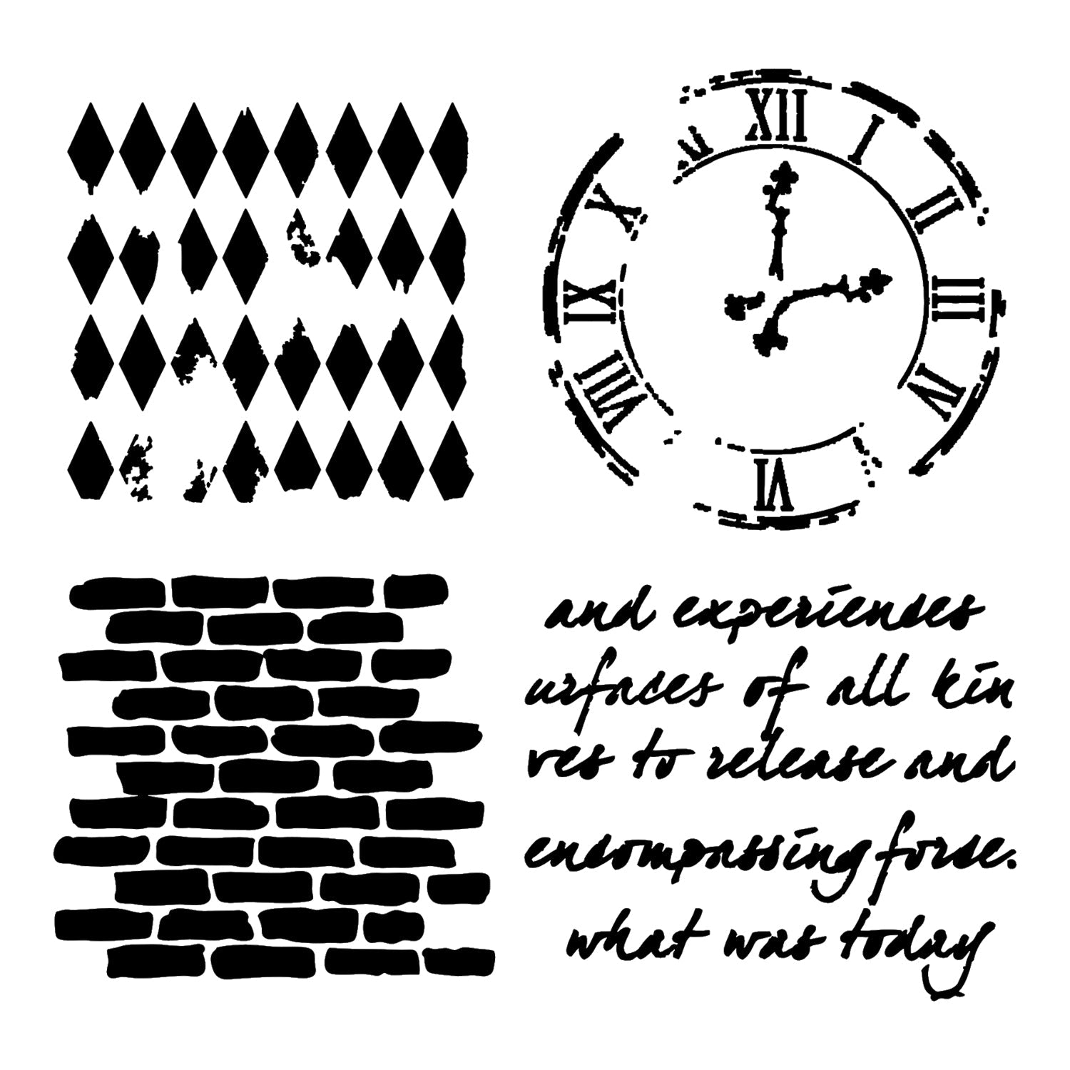 The Crafters Workshop 6x6 Stencil Collage Elements