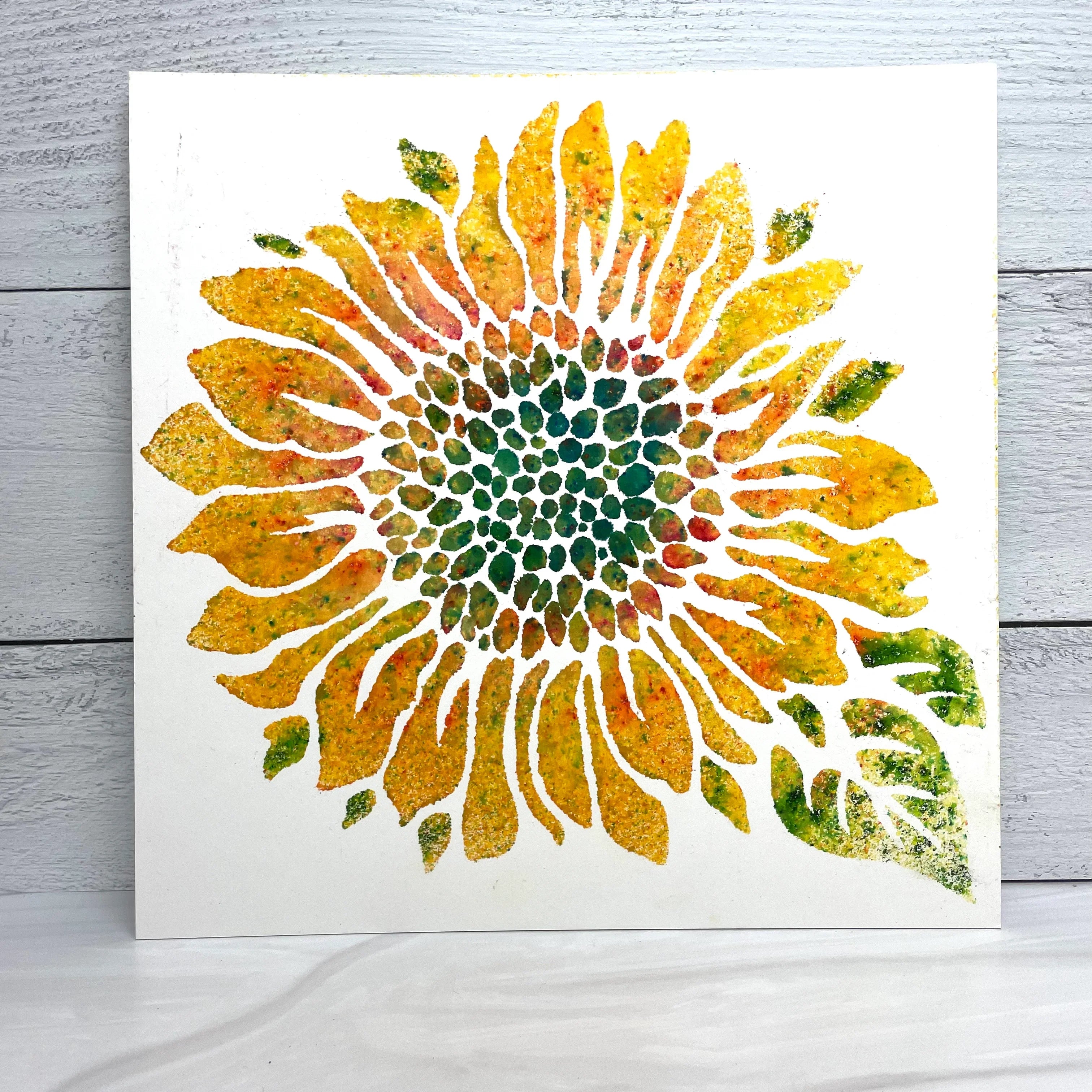 The Crafters Workshop 6x6 Stencil Joyful Sunflower