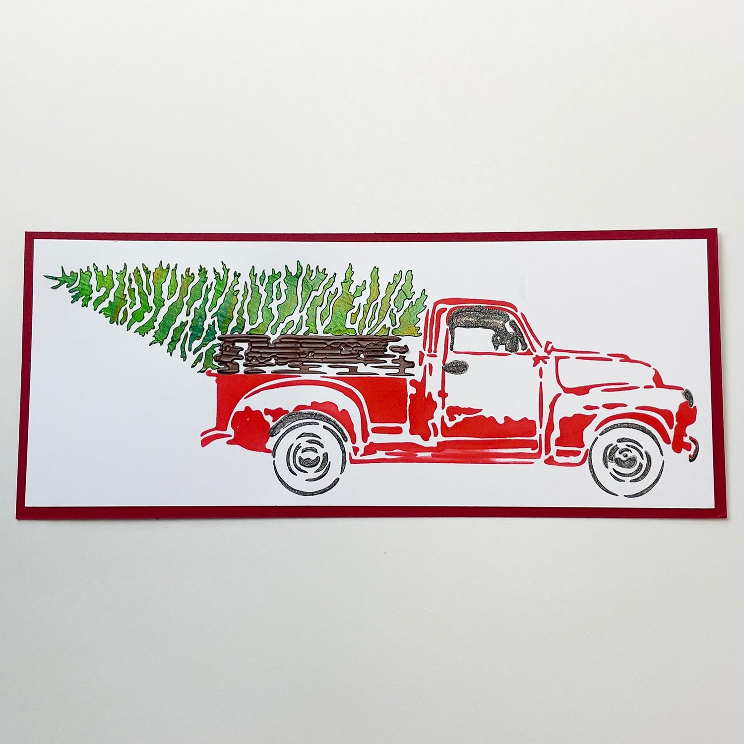 The Crafters Workshop Slimline Layered Christmas Tree Truck